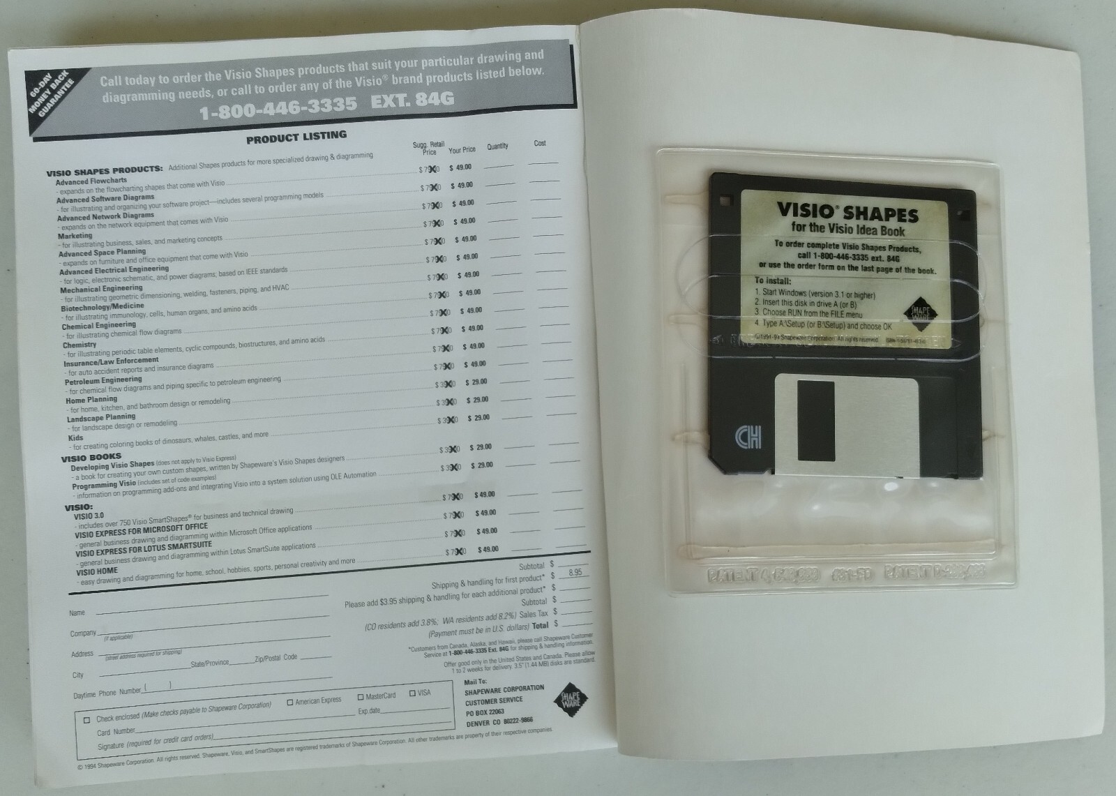 Visio 3.0 Publishing/Graphics for OS/2 2.x & higher with WinOS2, Win3.x/95/98/NT