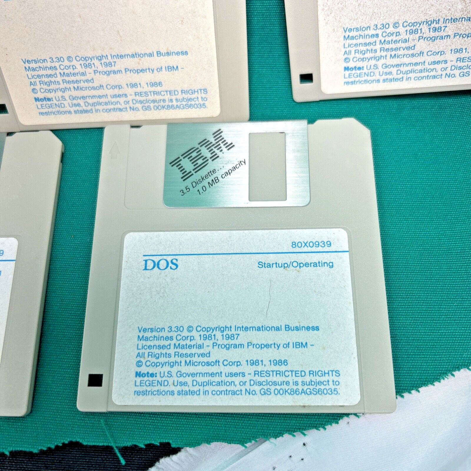 IBM OEM PC DOS 3.30 Startup/Operating – (5) 3.5″ Floppy Diskette 1987 Vintage