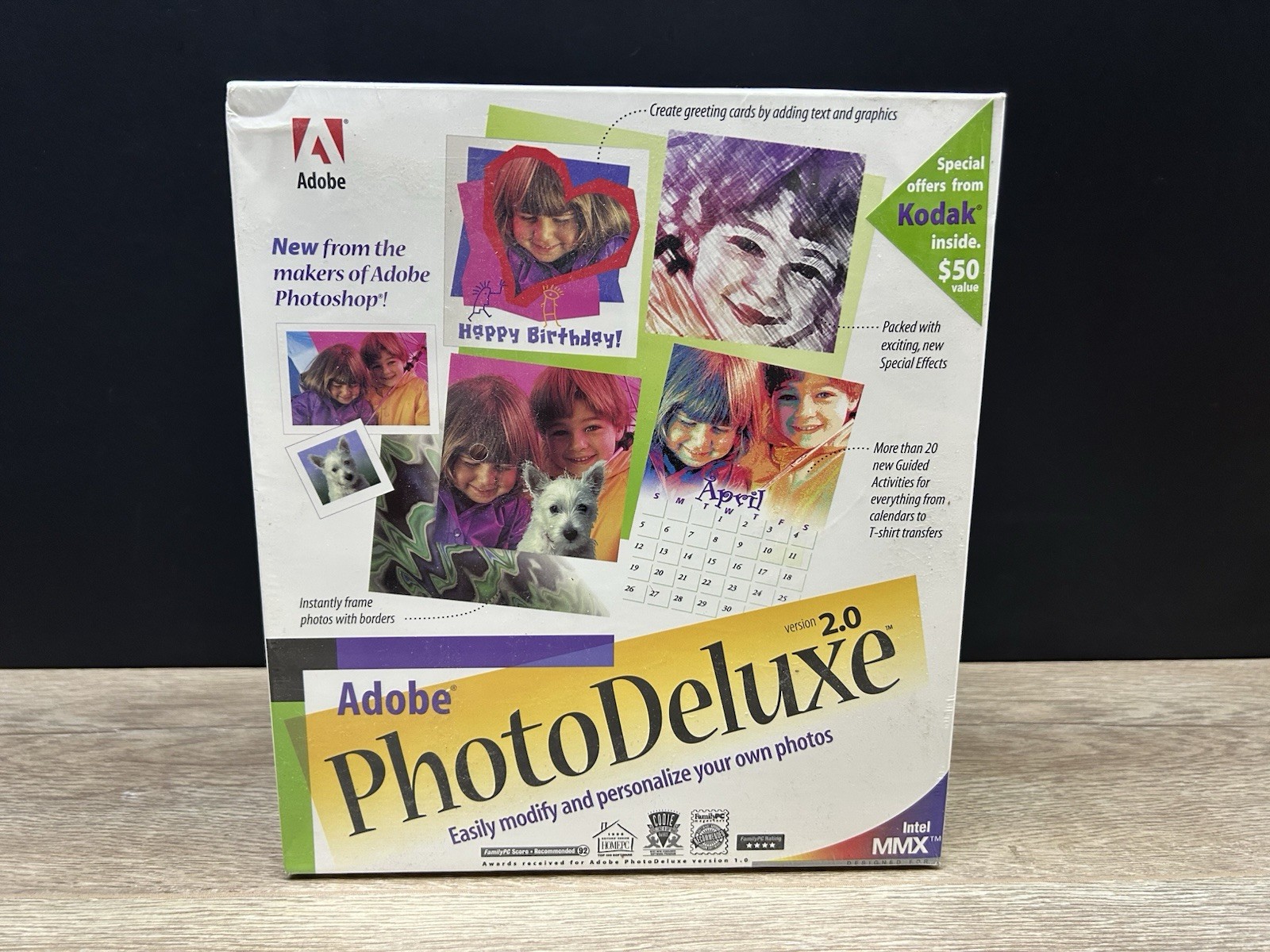 Vintage Adobe Photo Deluxe 2.0 For Windows CD-ROM Software System New & Sealed