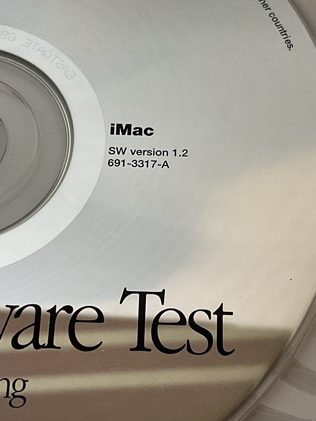 Apple Hardware Test CD DVD iMac OS X 10 Software Version 1.2 OEM
