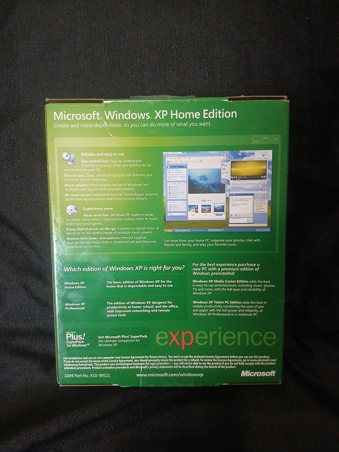 Microsoft Windows XP Home Edition Upgrade 2002 Version W/ Product Key Code