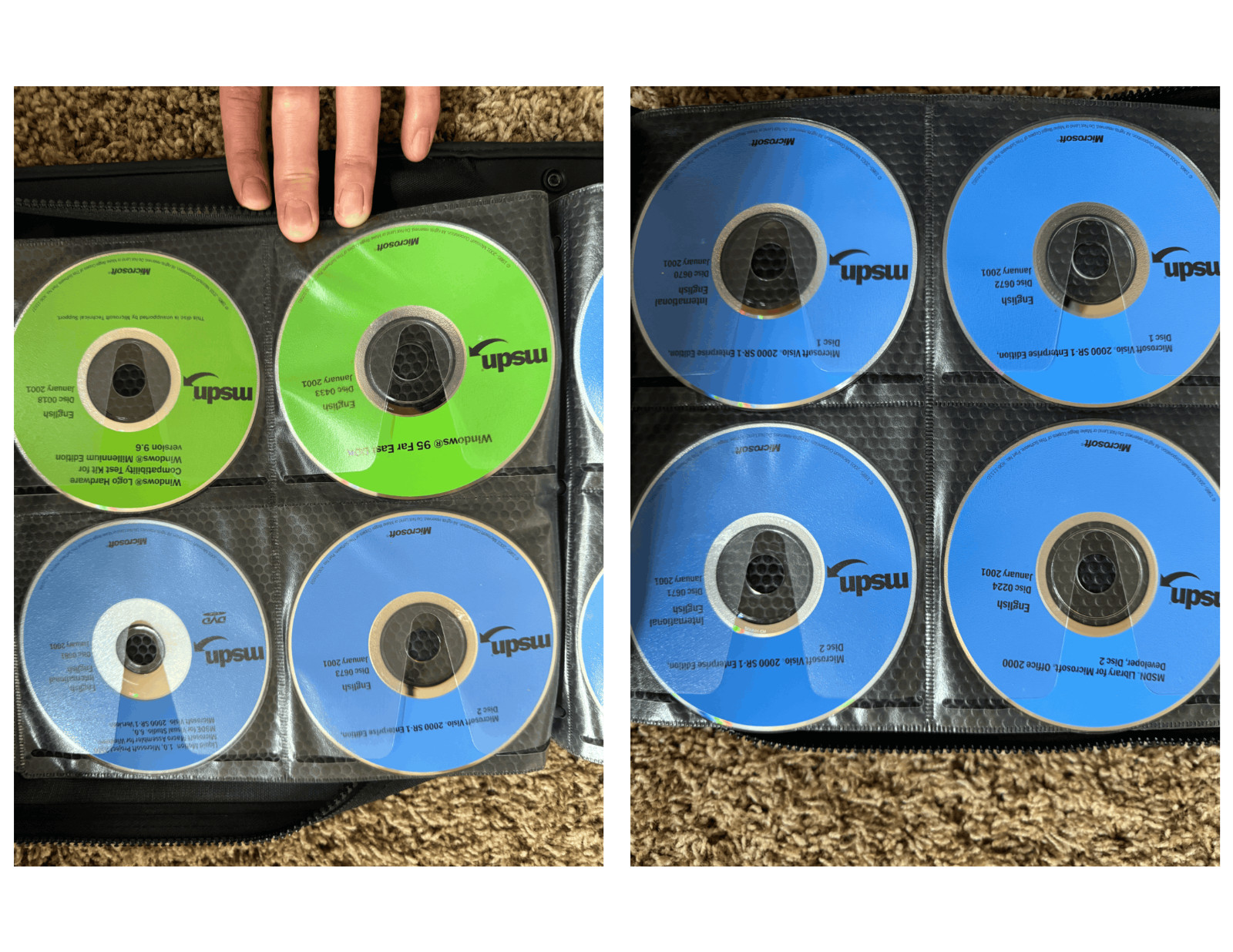Microsoft MSDN Subscription DVD CD Lot 100+ Discs 2001 2002 Binder Case Untested