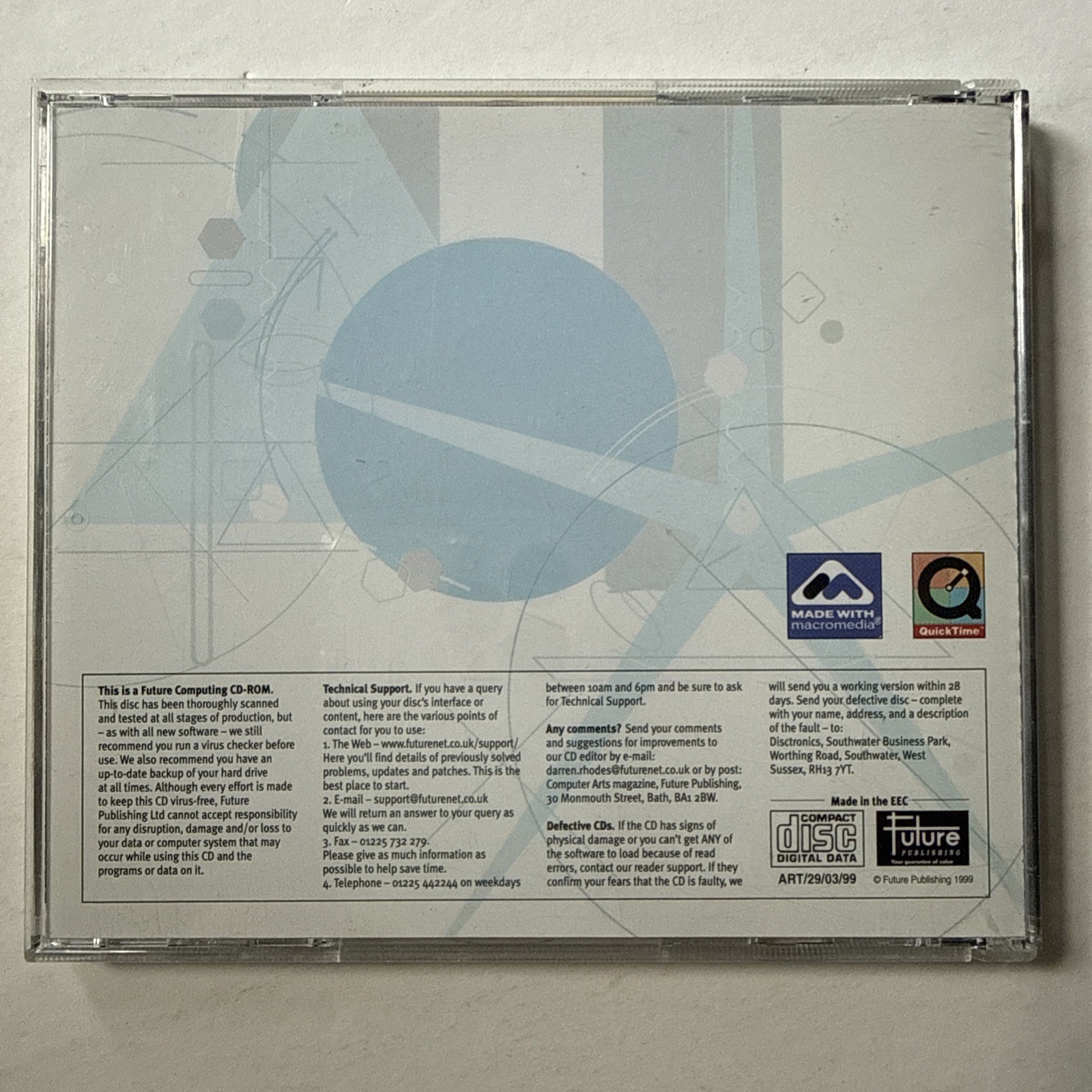 Computer Arts Interactive – Future Publishing – Disc 29 March 1999