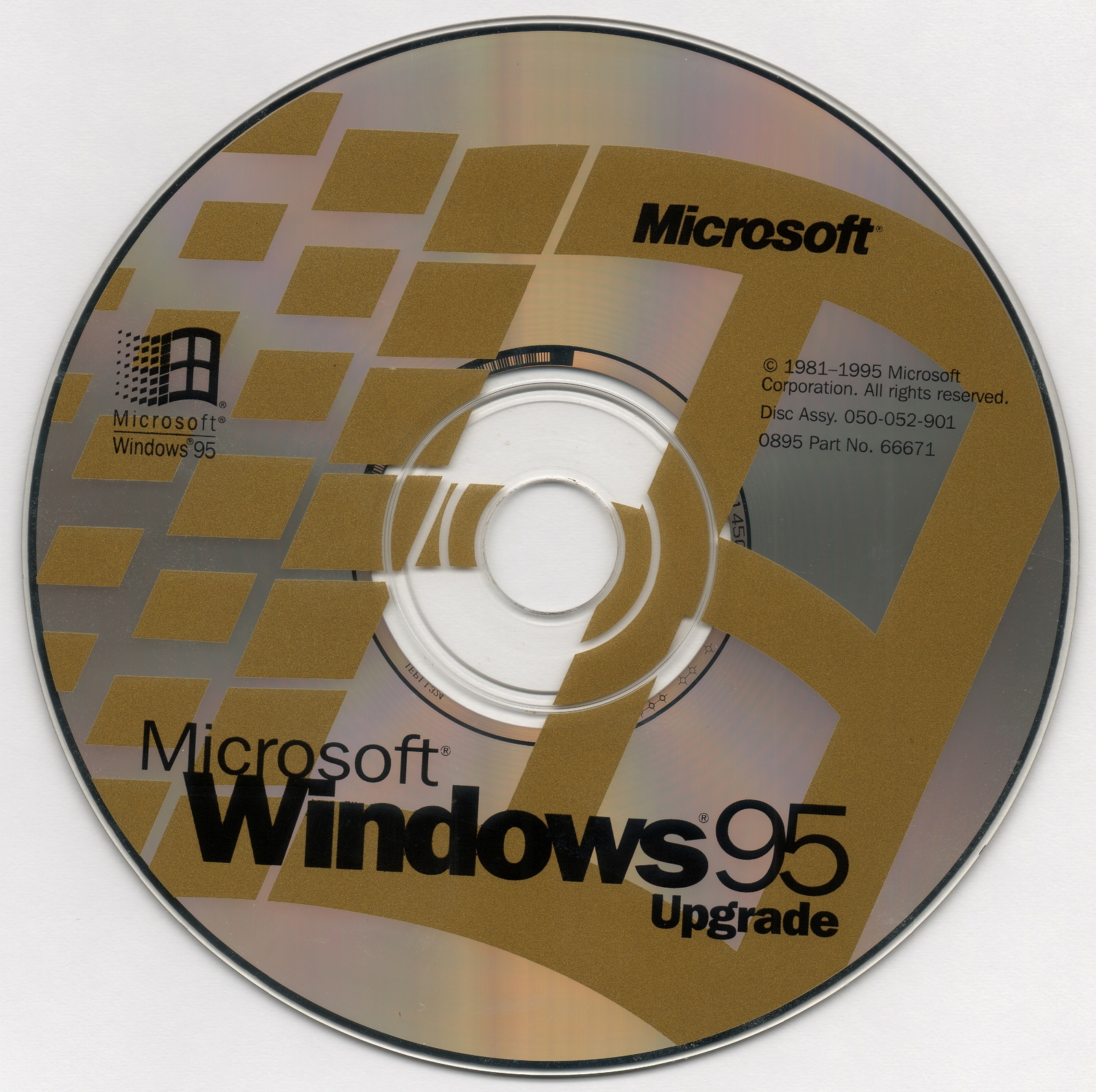 Microsoft Windows 95 Upgrade CD-ROM with Product Key