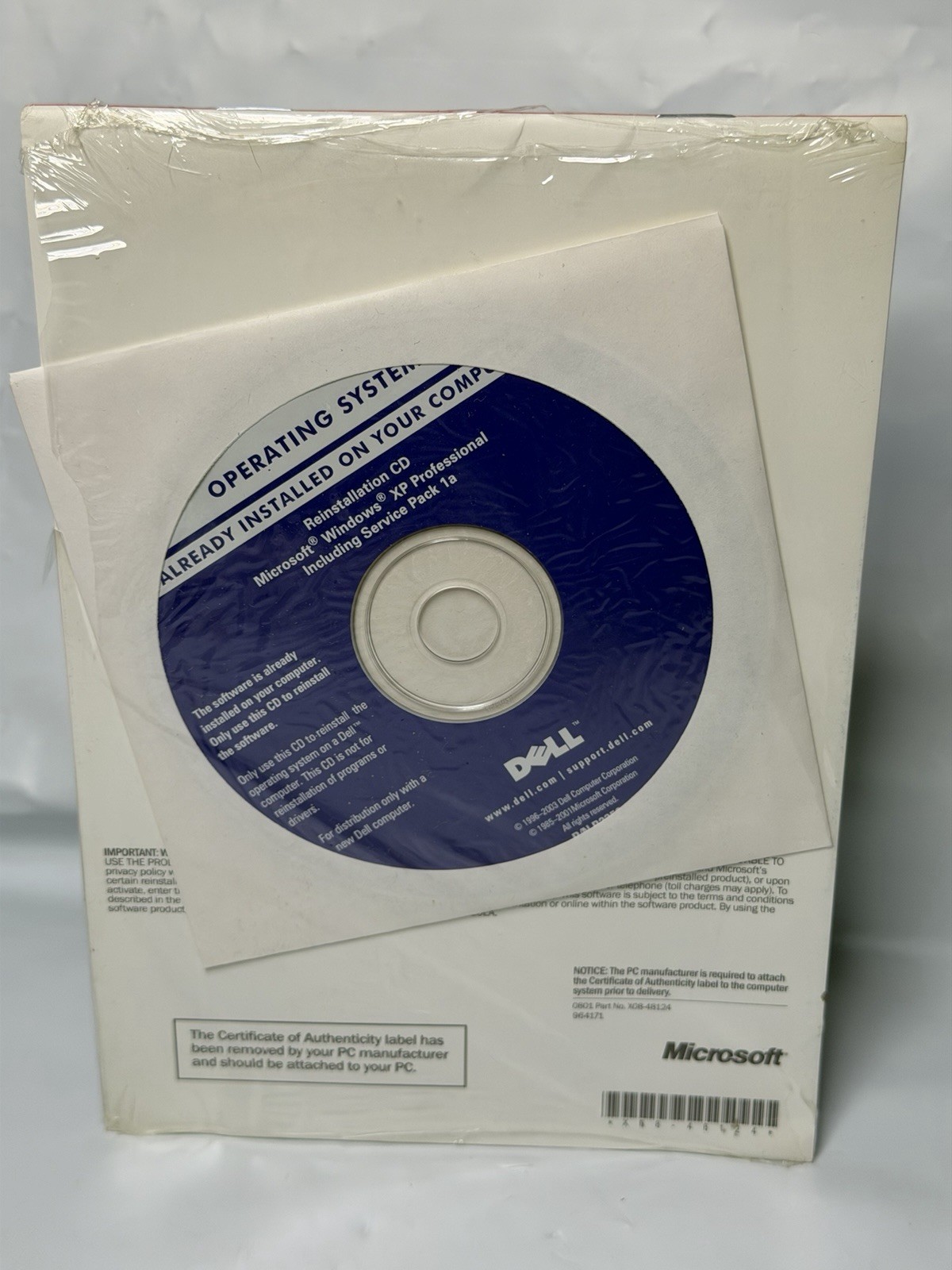 Dell Reinstallation CD Microsoft Windows XP Professional Service Pack 1a SP 1a