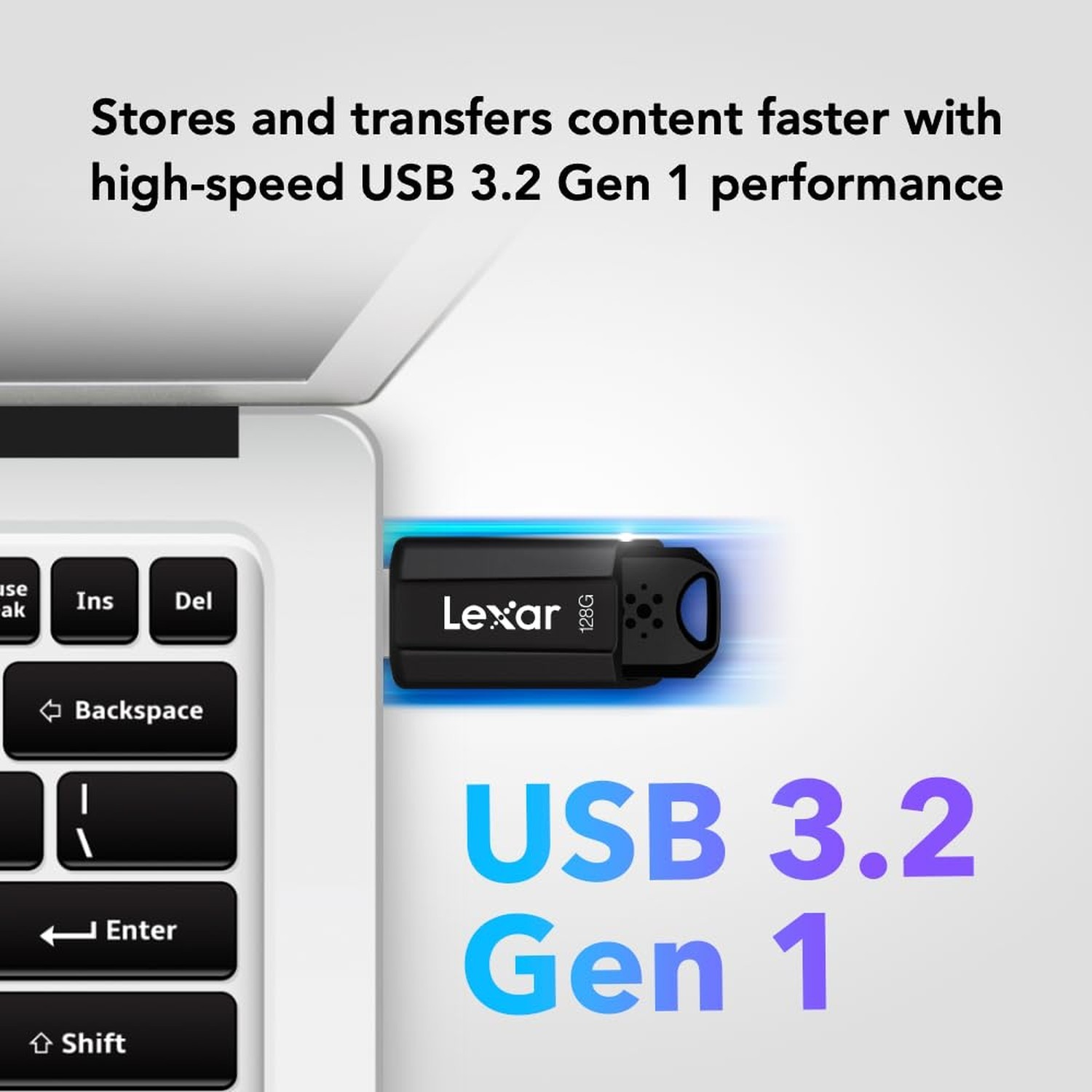 Lexar 128GB JumpDrive S80 USB 3.2 Gen 1 Flash Drive for Storage Expansion and…