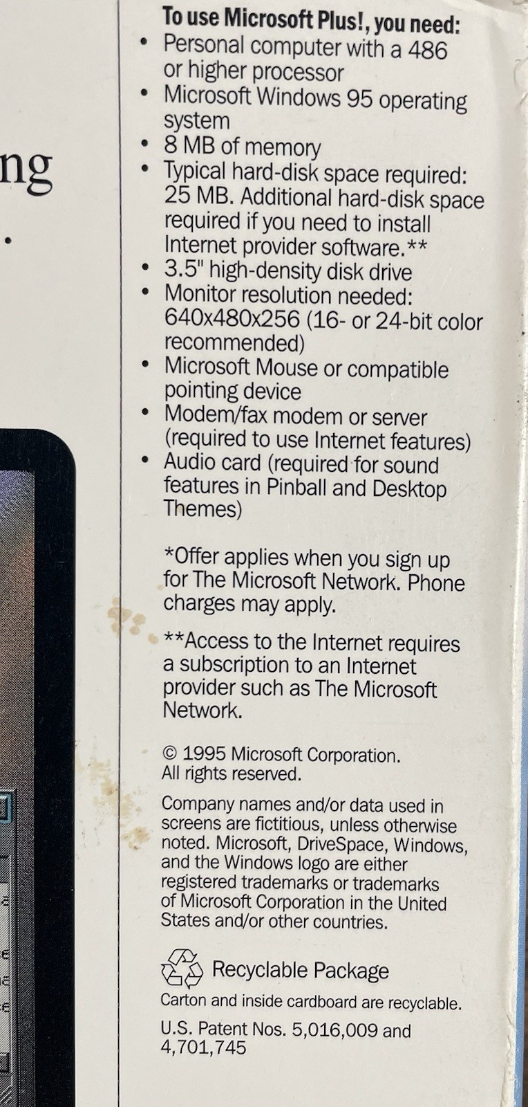 Microsoft Plus Companion for Windows 95 3.5″ Floppy Disks Big Box PC