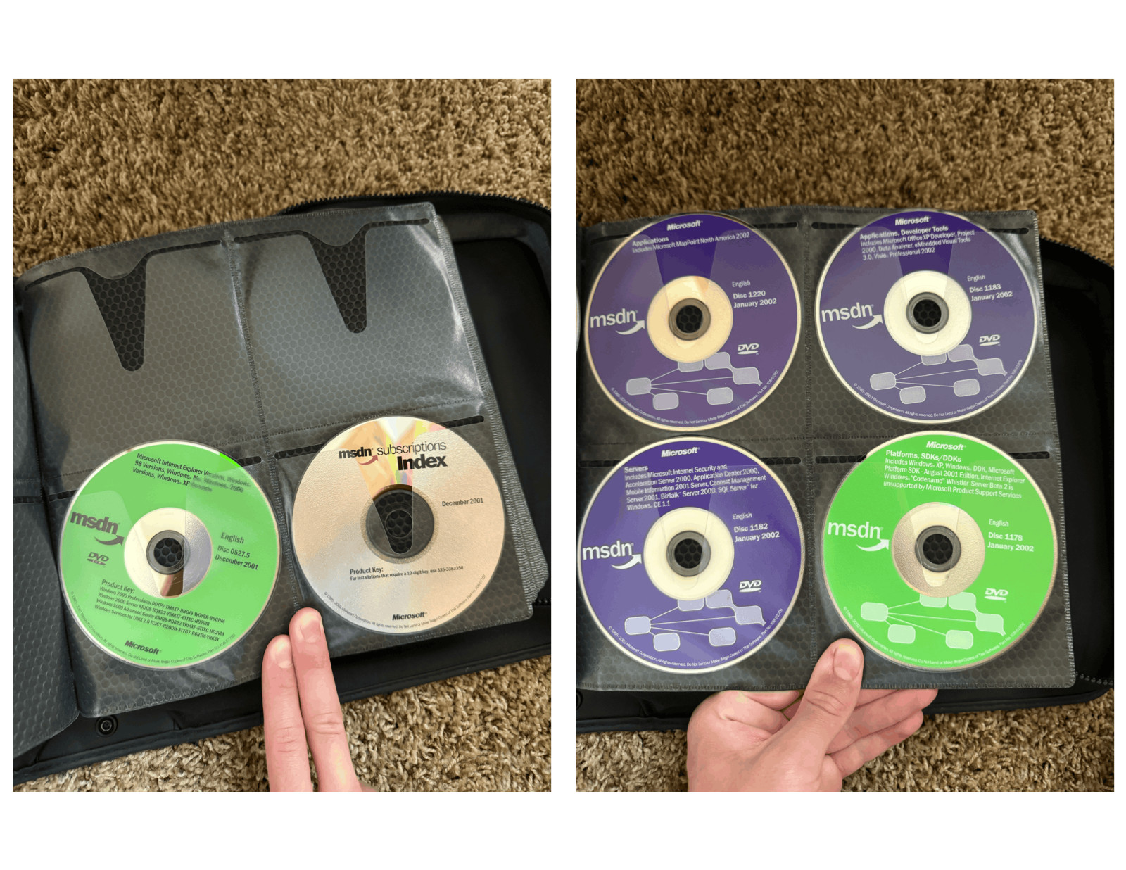 Microsoft MSDN Subscription DVD CD Lot 100+ Discs 2001 2002 Binder Case Untested