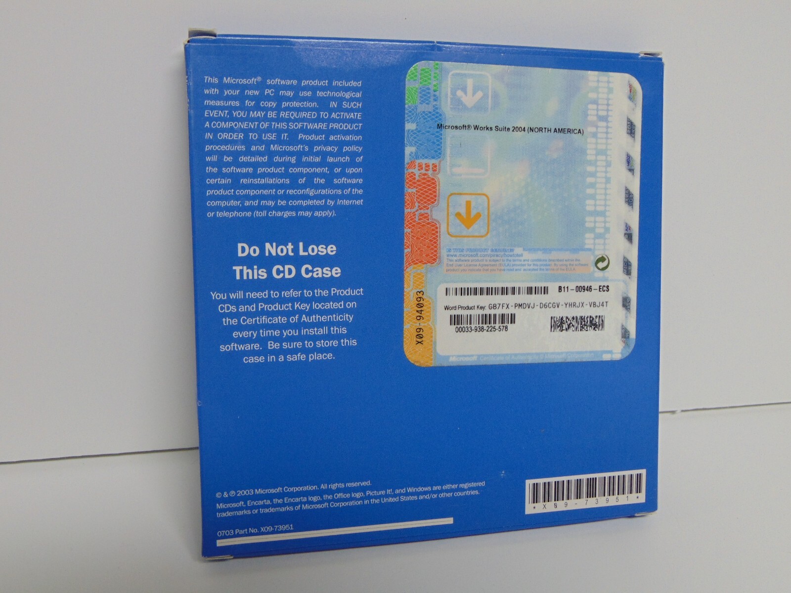 Microsoft Works Suite 2004 = 5 CDs + Product Key! EUC (Excellent Used Condition)