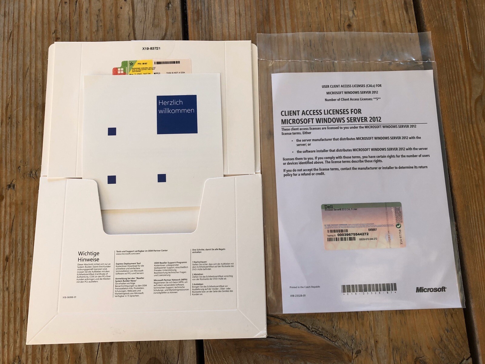 Windows Server Standard 2012 R2, DVD DE with 5 User SB Full Version, VAT Invoice