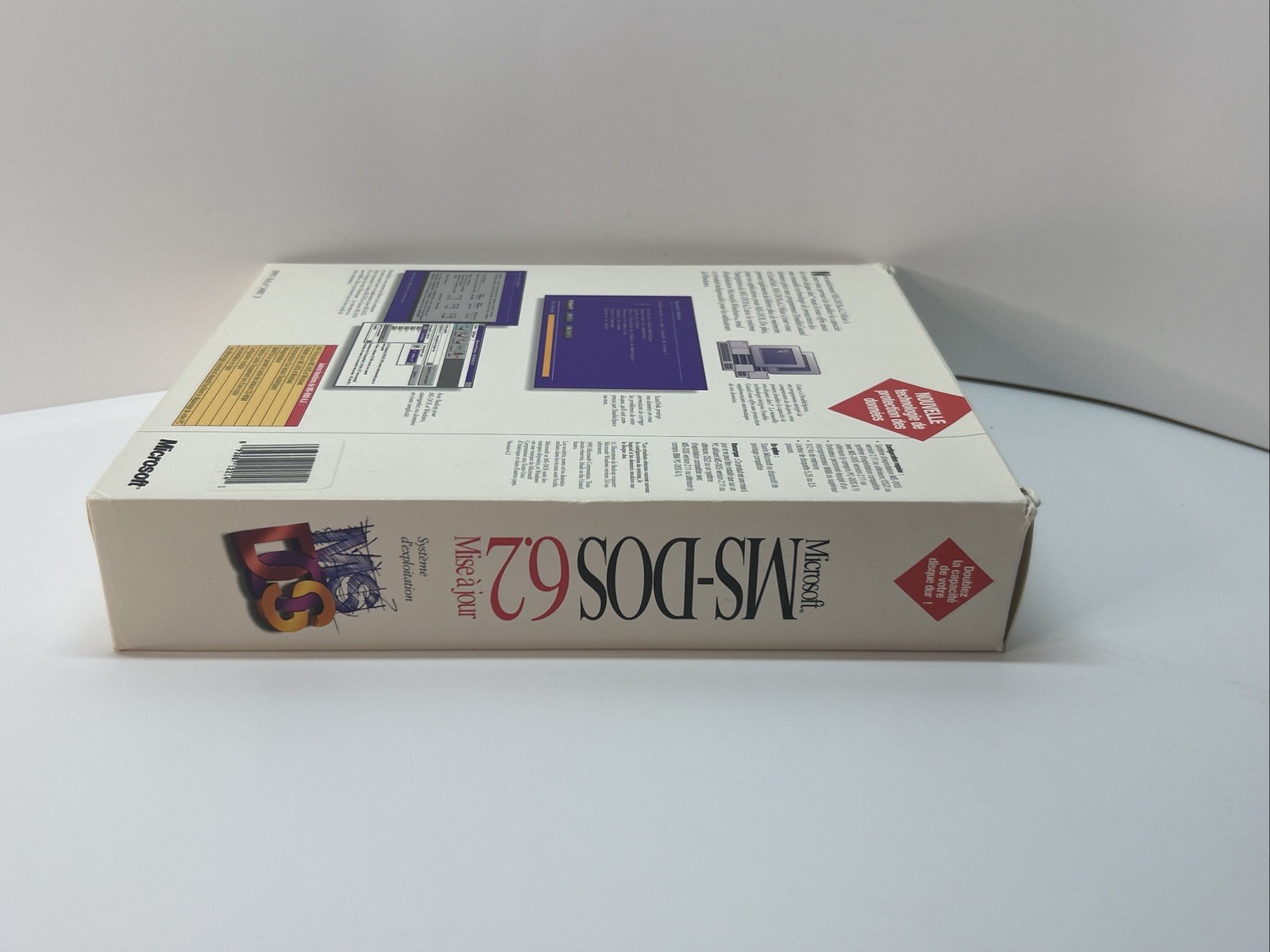 Microsoft MS-DOS 6.2 Upgrade – Big Box With 3.5″ disks – FRENCH