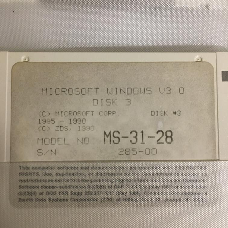 UNTESTED – MISSING DISK 5 – Microsoft Windows V 3.0 3.5″ Floppy Disks OS Install