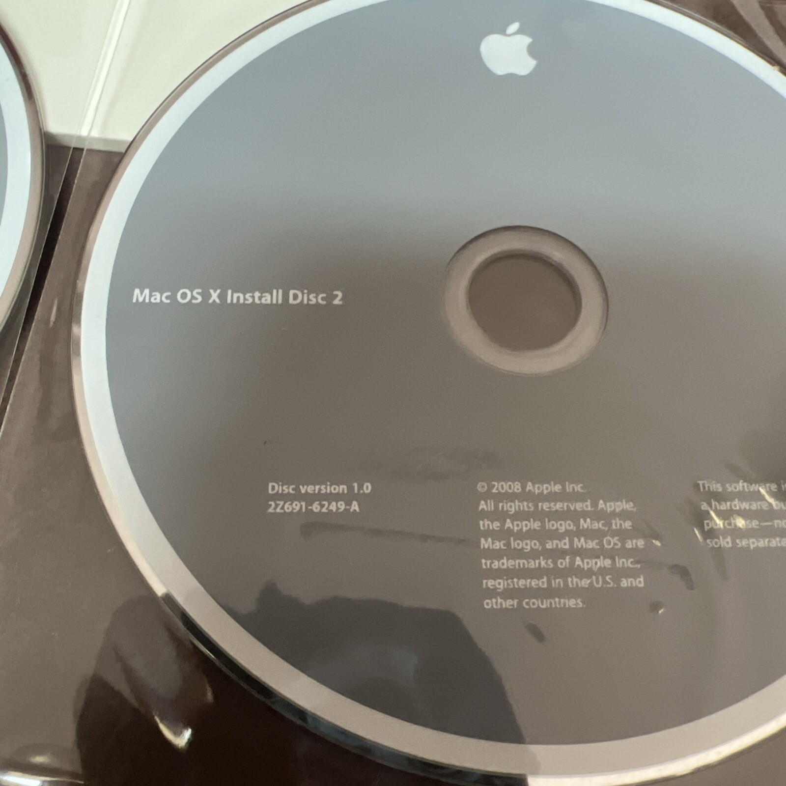 Mac Computers OS X Install Disc 1 & 2 Version 10.5.4 2008 Model 3A152