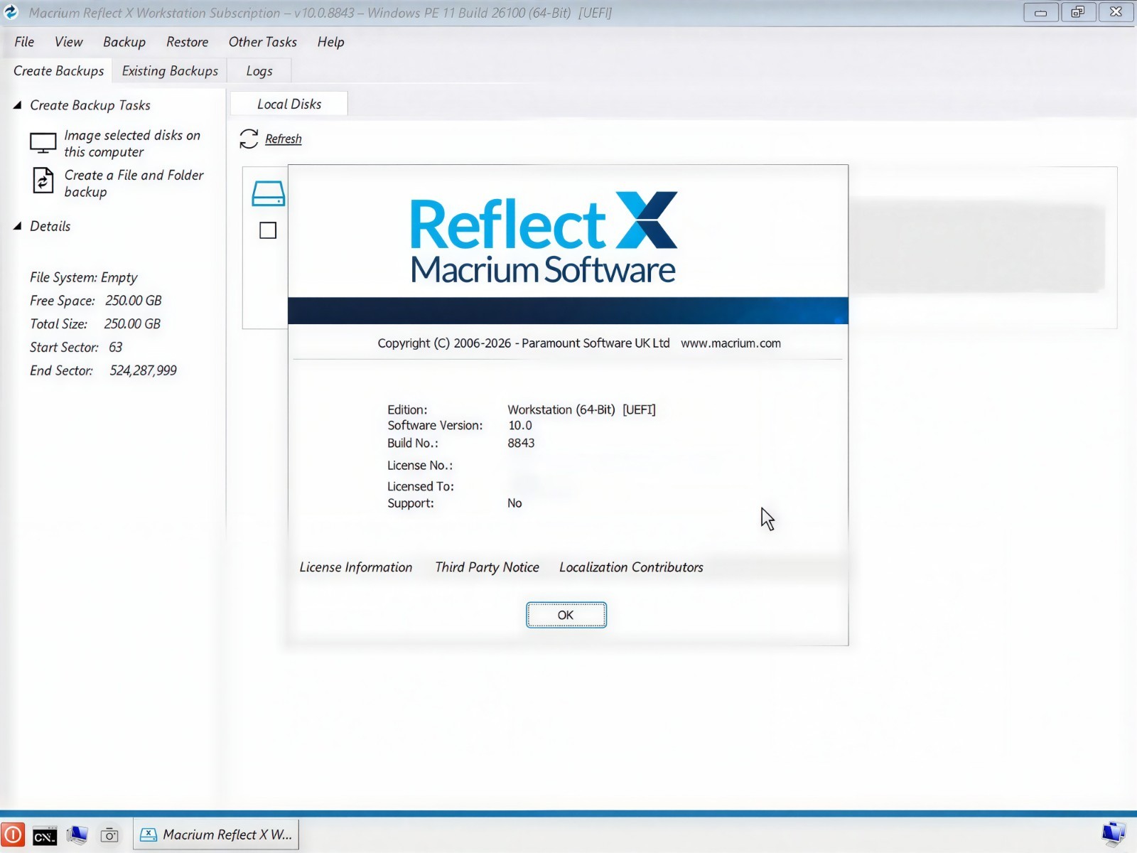 Macrium Reflect X Workstation Bootable DVD/USB