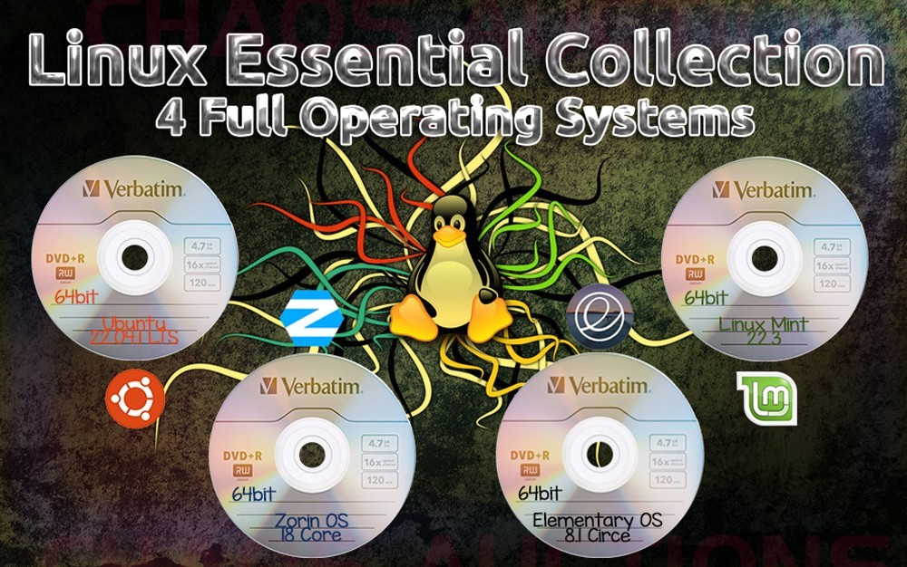 LINUX ESSENTIAL COLLECTION 5 Full Operating Systems