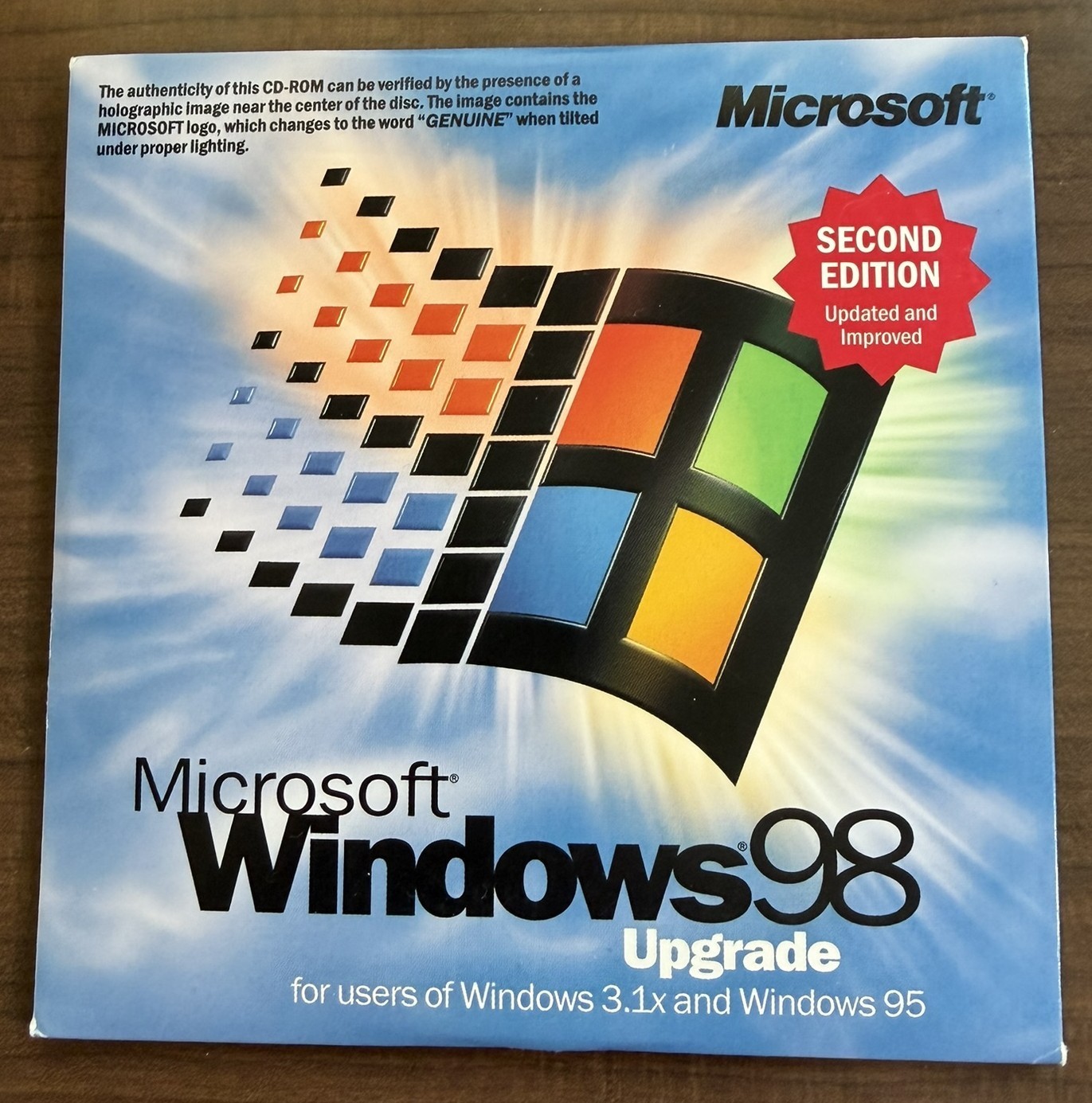 Microsoft Windows 98 Second Edition Upgrade CD with Product Key