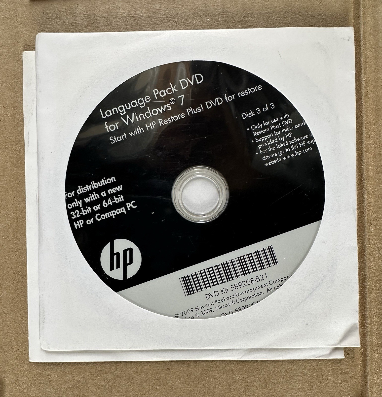 20 DISC LOT HP Restore Plus MICROSOFT WINDOWS Operating System INSTALLATION DVDs