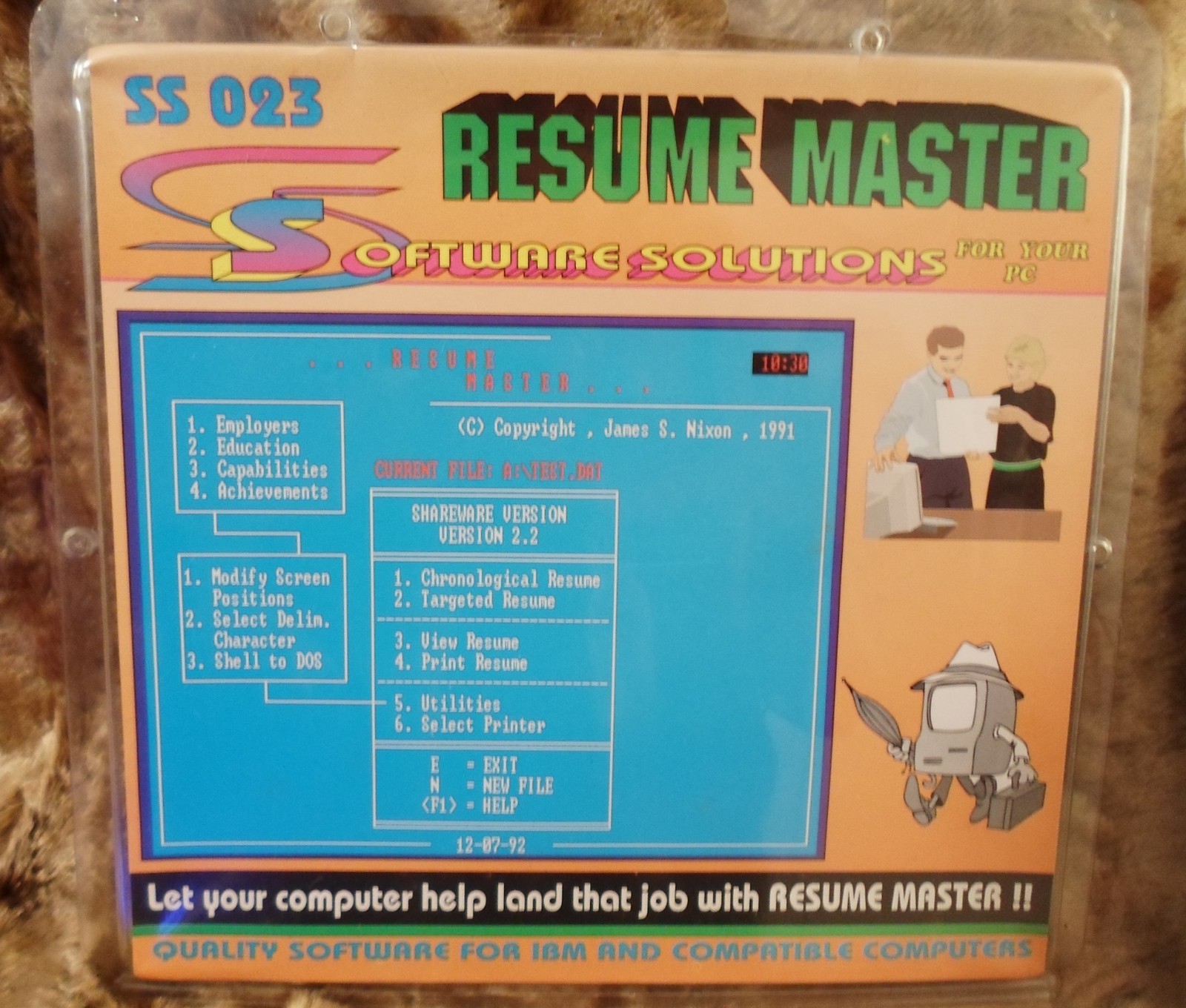 Vintage NEW 4 DOS Tutor Resume Master Make Money Mortgages Loans 5.25″ Floppy