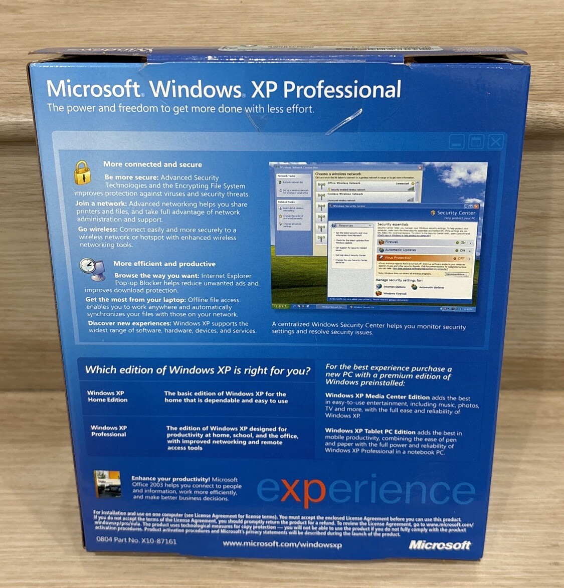 Microsoft Windows XP Professional Full Retail Package Includes Service Pack 2