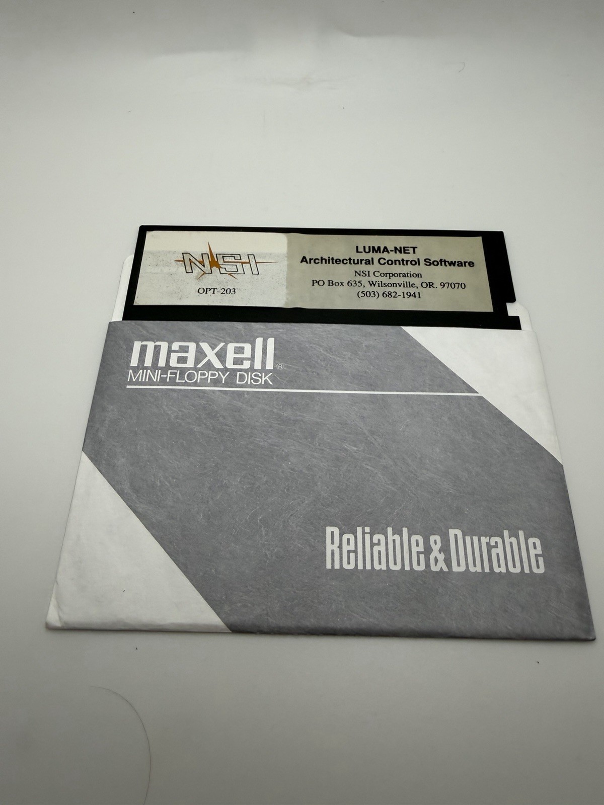 NSI Luma-Net Architectural Control Software Floppy 5.25” Vintage