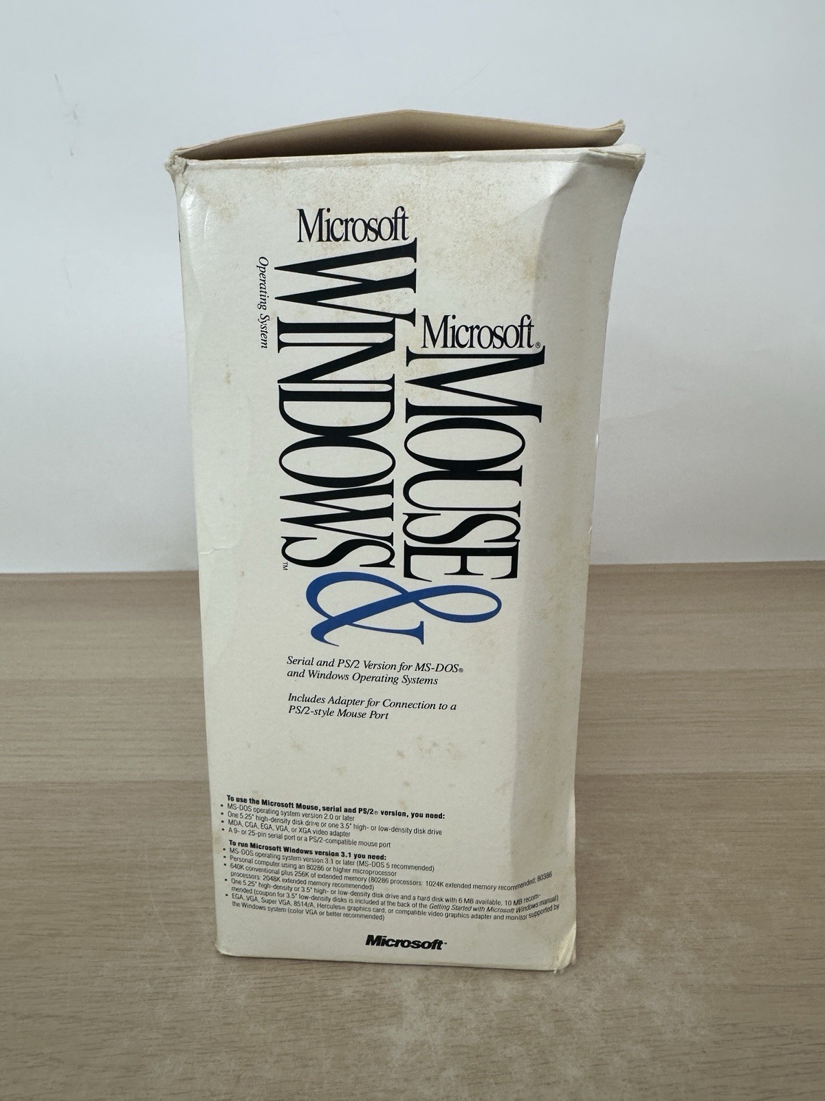 Microsoft Windows 3.1 Operating System + Microsoft Mouse – Vintage 1992 Big Box