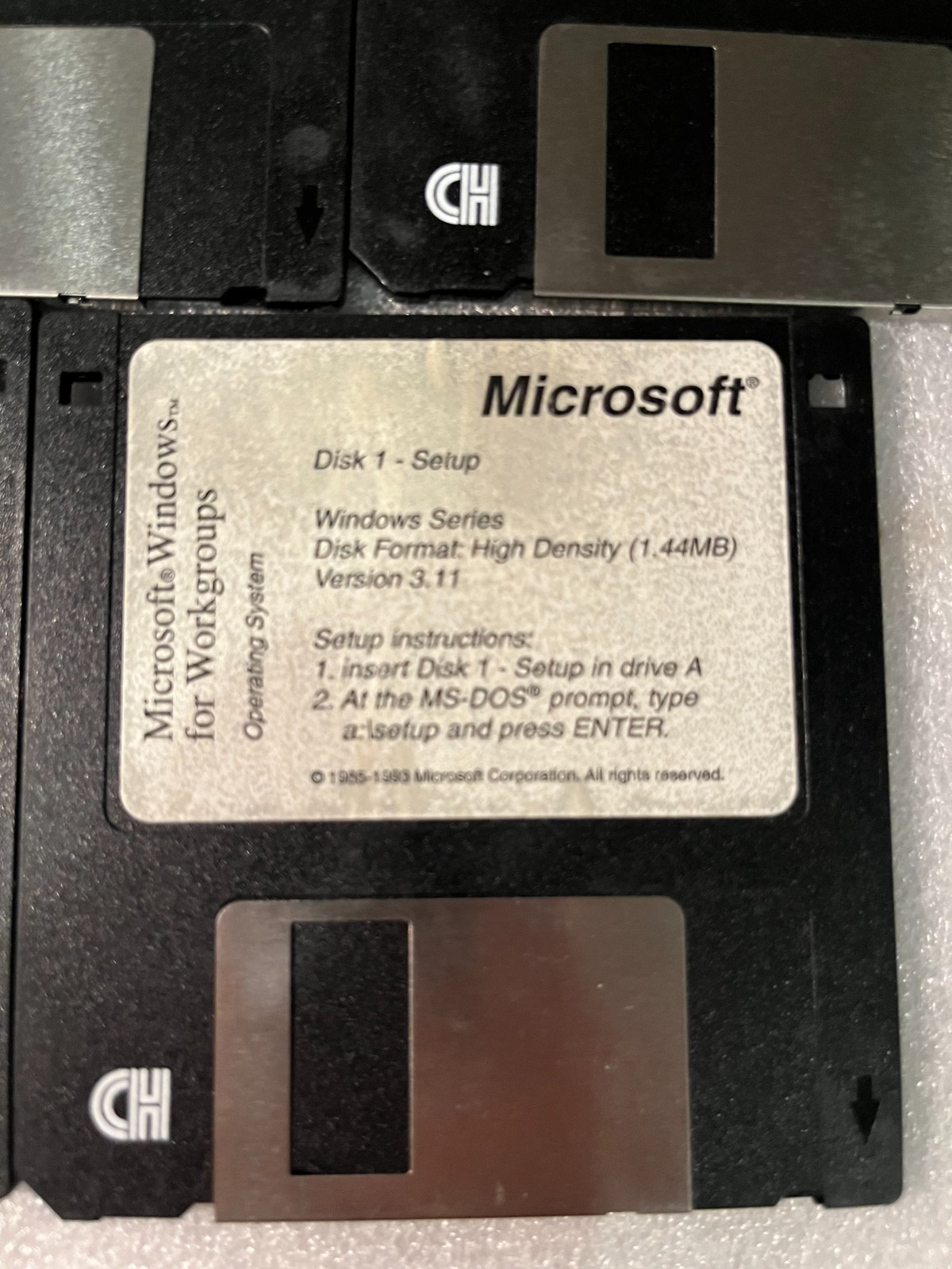 Microsoft Windows for Workgroups Version 3.11 • 3.5″ Floppy Vintage Software ’93