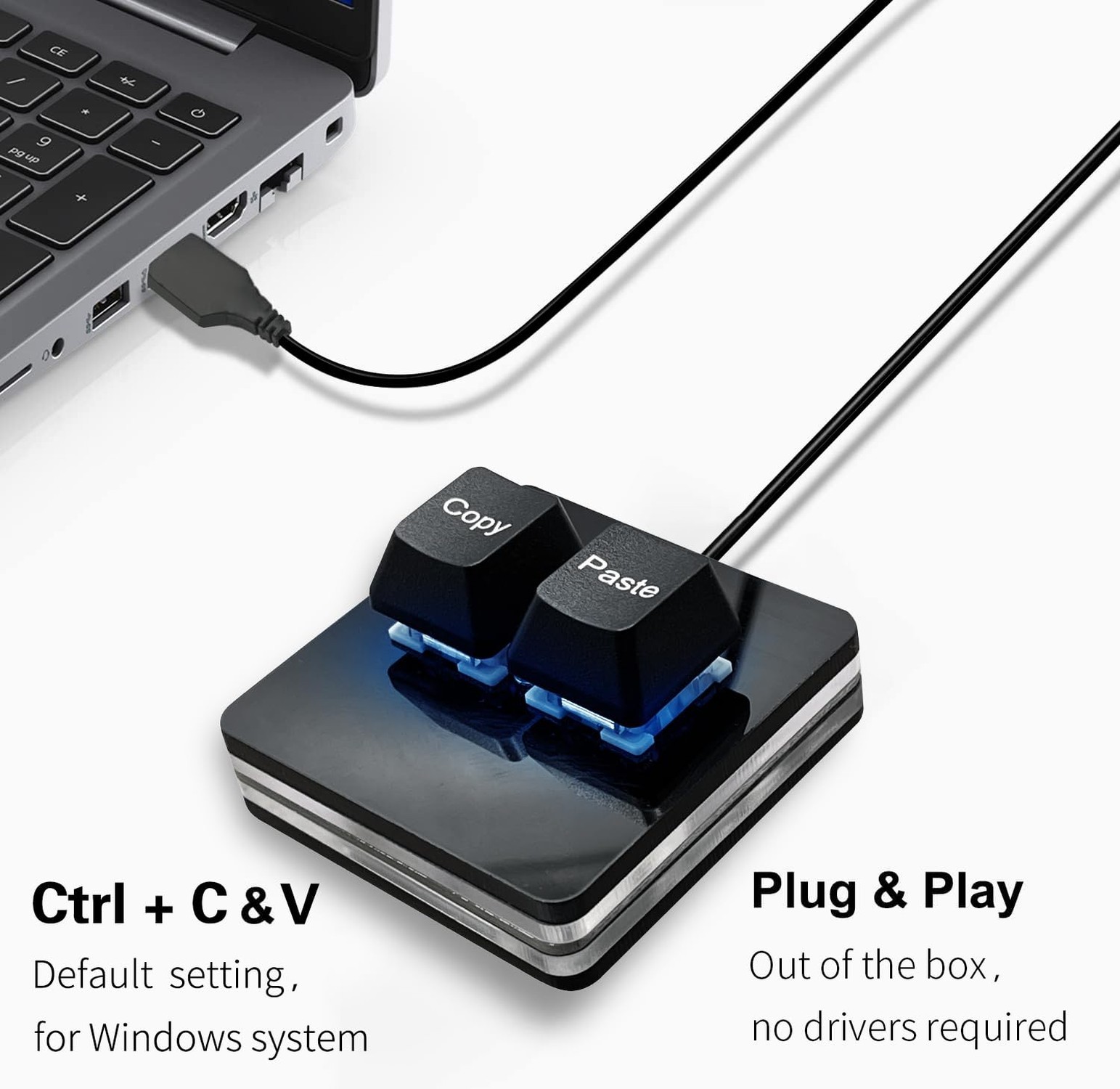BTXETUEL Copy and Paste 2-Key Keyboard SAYO OSU Keypad Hotswap One Handed Mec…