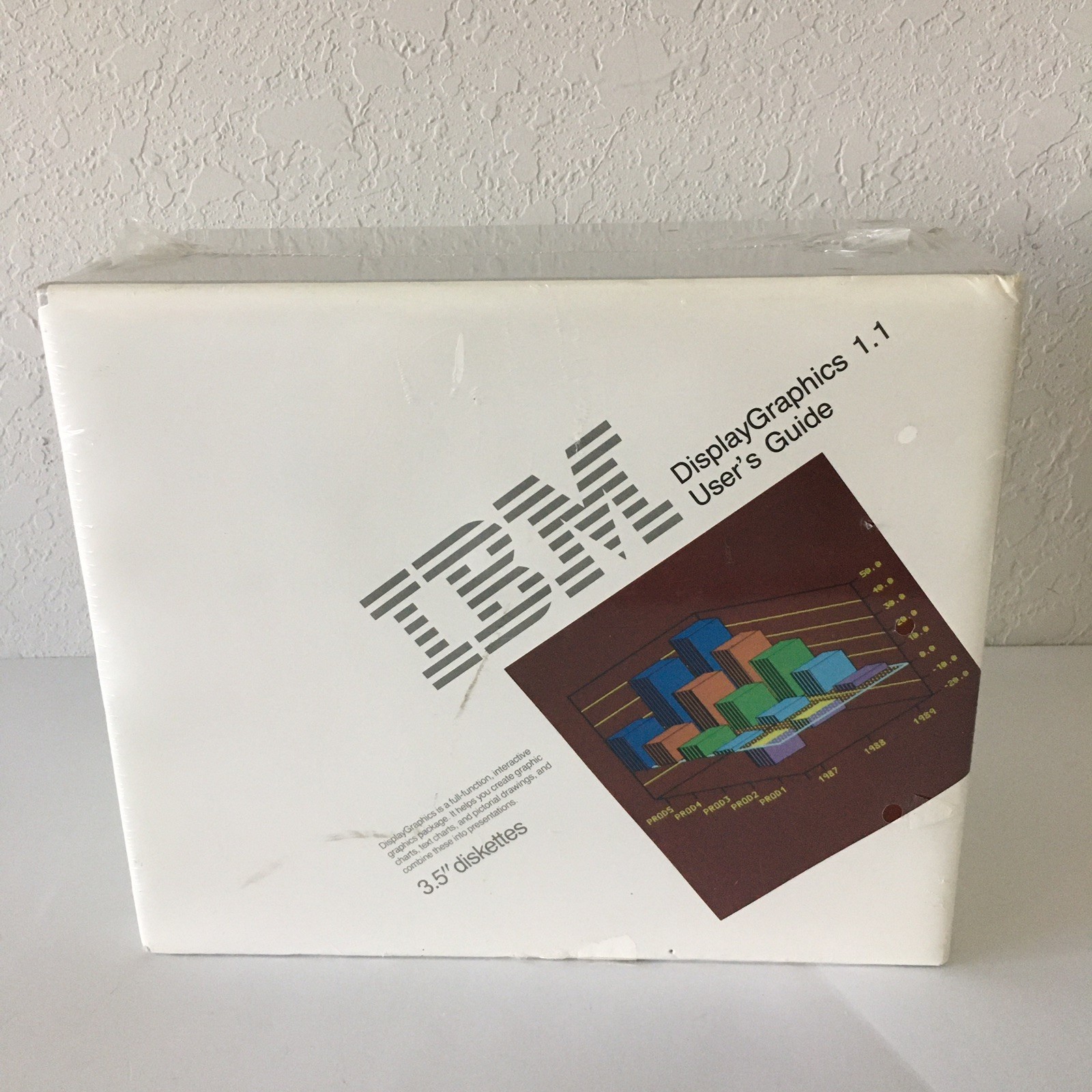 Vintage 1988 IBM DisplayGraphics Software – Six 1.44MB 3.5″ Diskettes