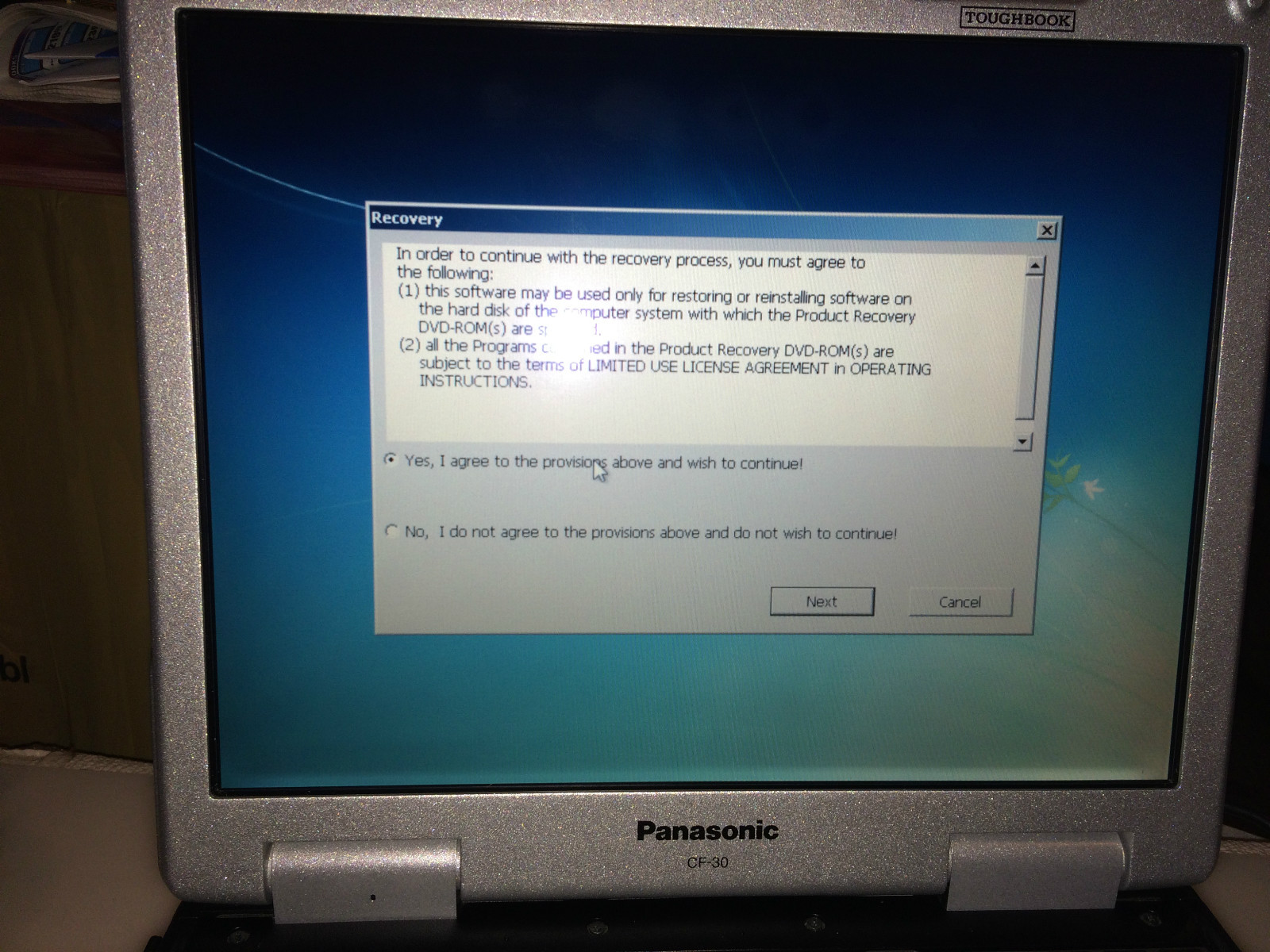 Panasonic FZ-G1 mk3 Win11 Pro, TOUGHPAD DVD RECOVERY DRIVERS SYSTEM