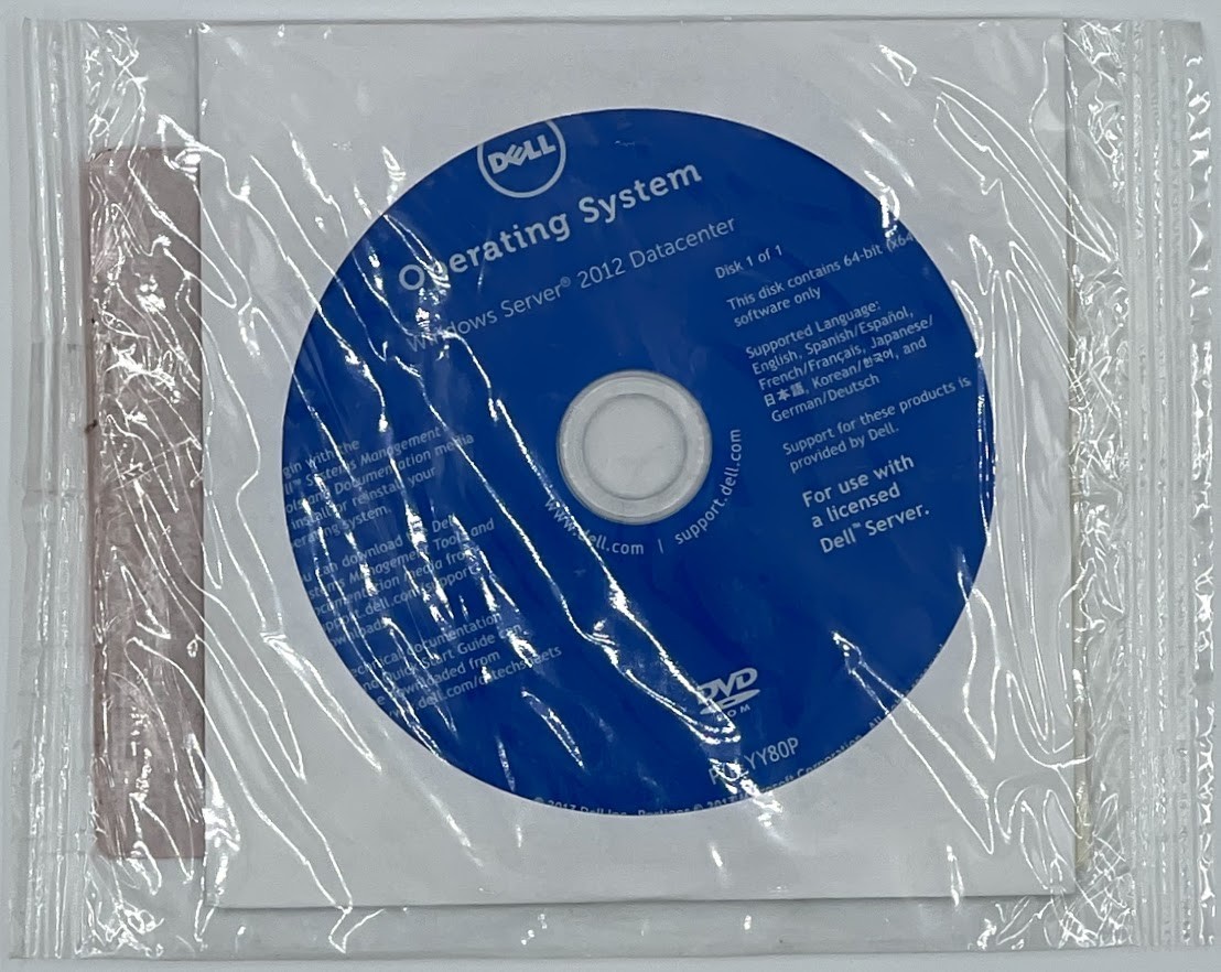 Dell / Microsoft Windows Server 2012 Datacenter Downgrade Edition Media / 480TV