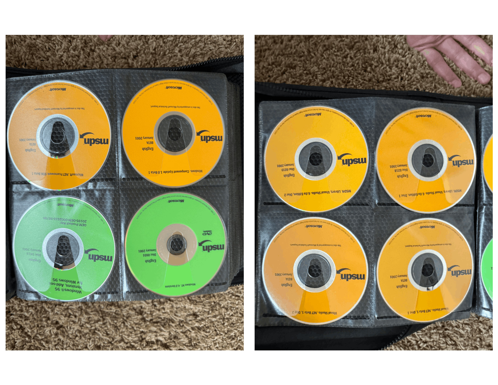 Microsoft MSDN Subscription DVD CD Lot 100+ Discs 2001 2002 Binder Case Untested