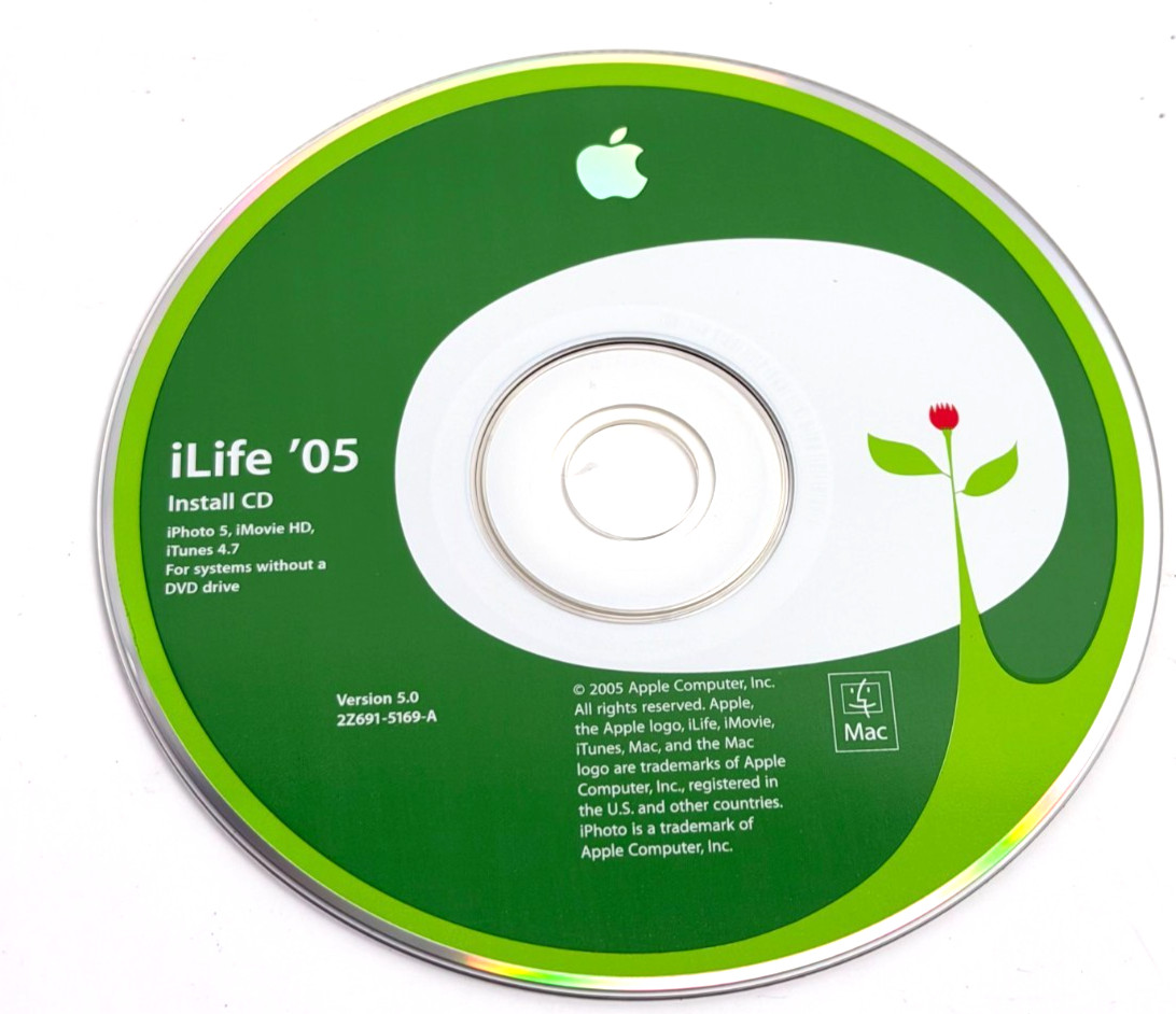 Vintage Apple Mac iLife ’05 Install DVD/CD – v5.0