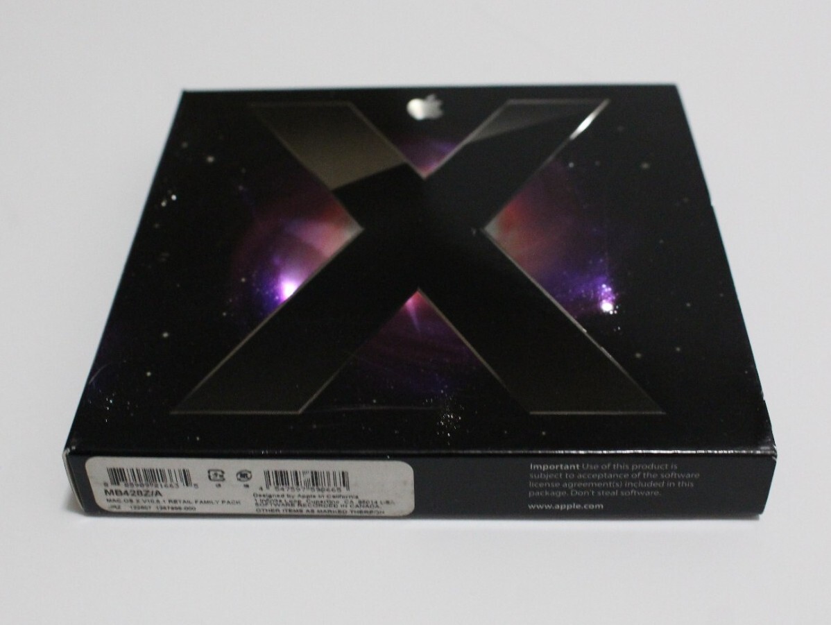 VG+ Apple MAC OS X Leopard v10.5.1 Retail Version MB427Z/A w Instruction Booklet