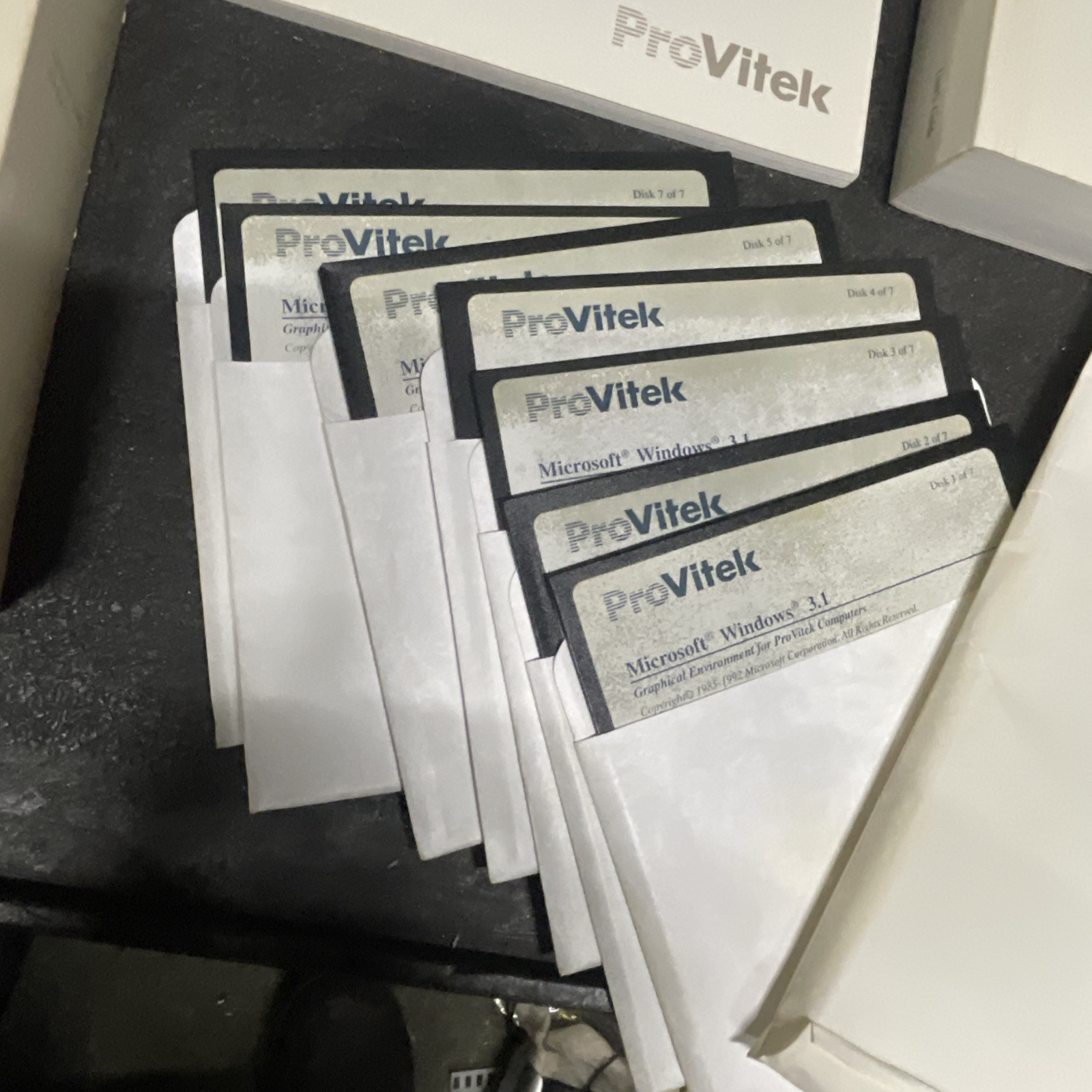 Microsoft Windows 3.1 Operating System 5.25″ Floppy Diskettes Big Box ProVitek