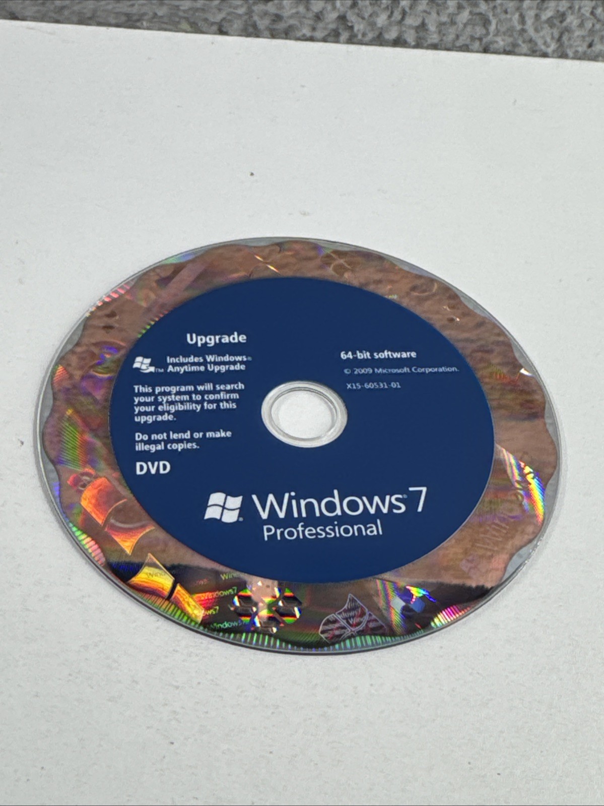 Microsoft Windows 7 Professional Upgrade 32 Bit and 64 Bit DVD MS WIN PRO=RETAIL