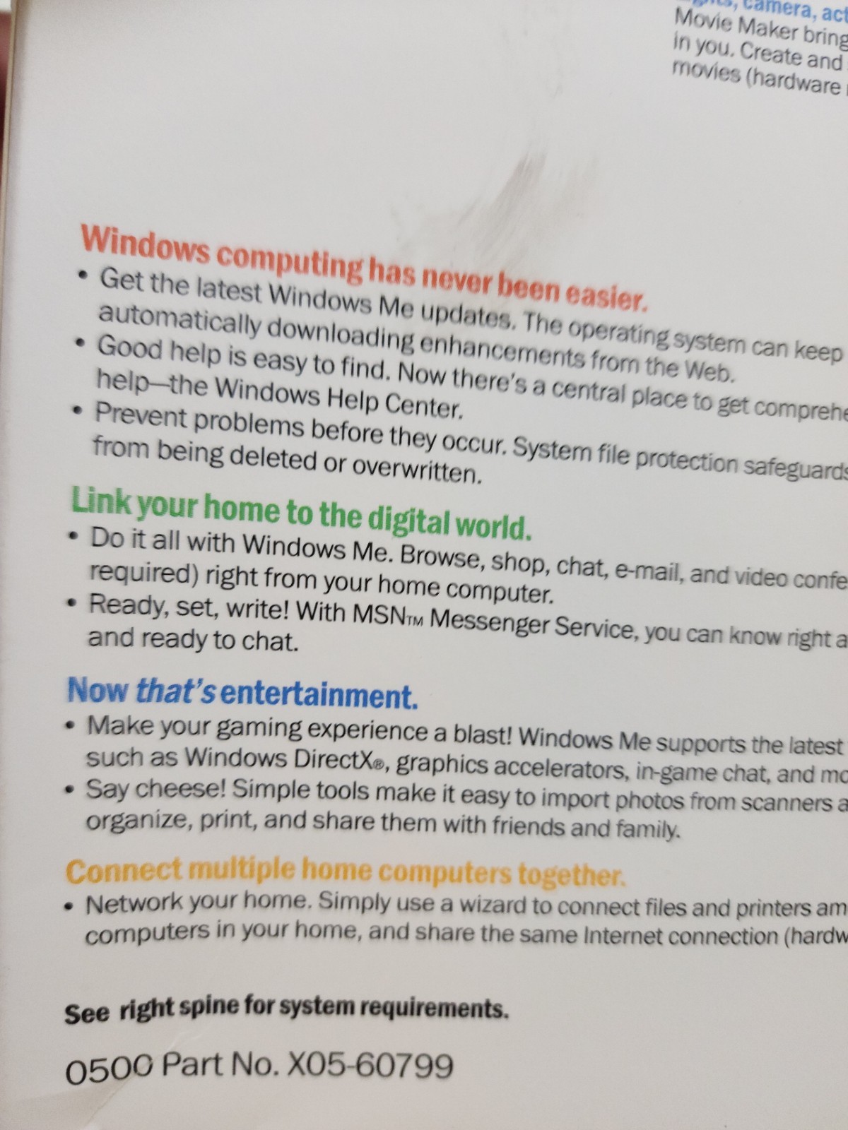 Microsoft Windows Millennium ME UPGRADE 2000 Rare Win CD in BOX with Product Key
