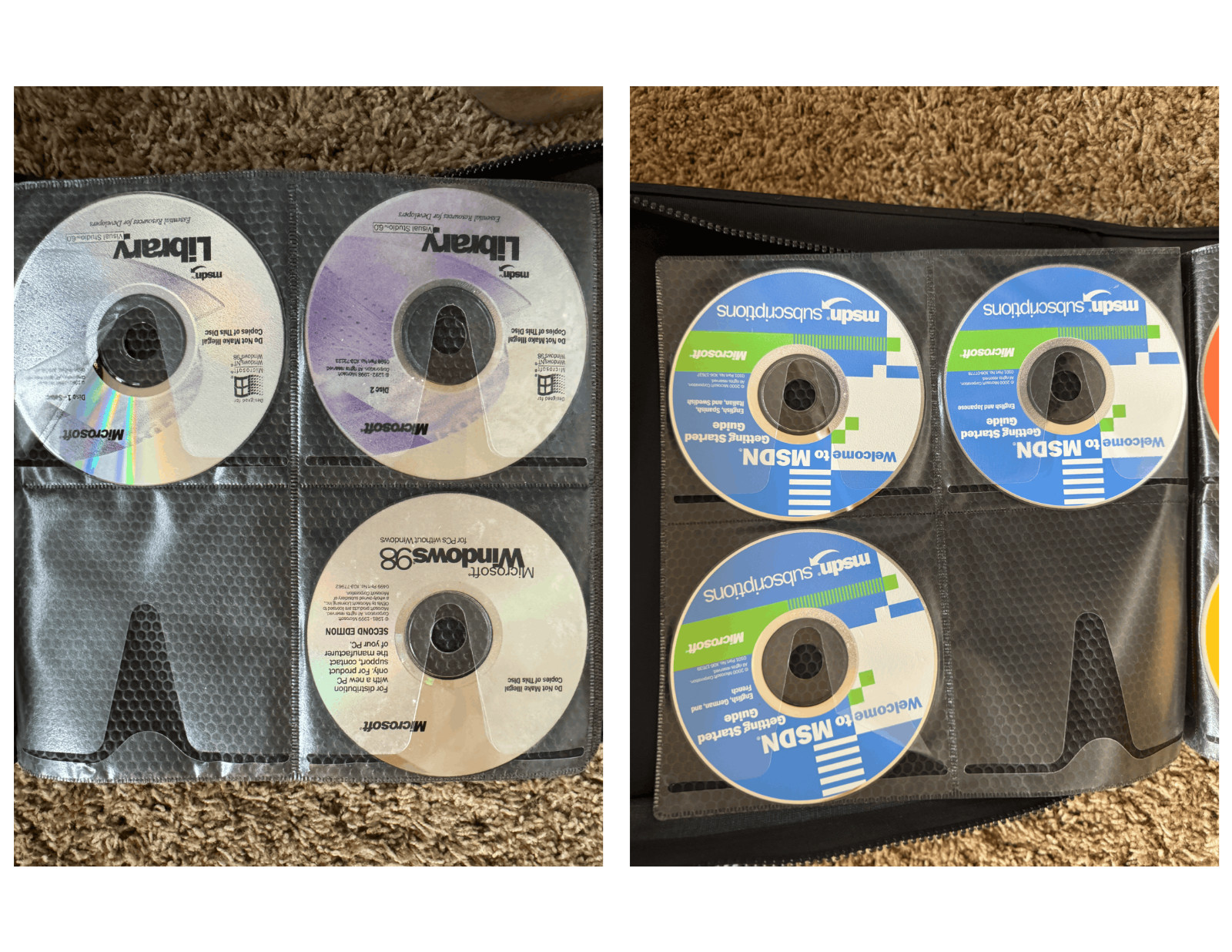 Microsoft MSDN Subscription DVD CD Lot 100+ Discs 2001 2002 Binder Case Untested
