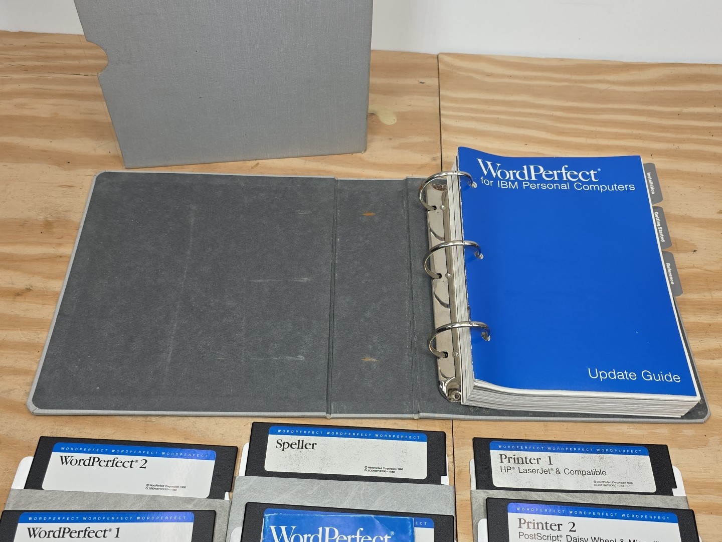 WordPerfect 1988 Installation Set – 5.25” Disks – Manual & Reference – Untested