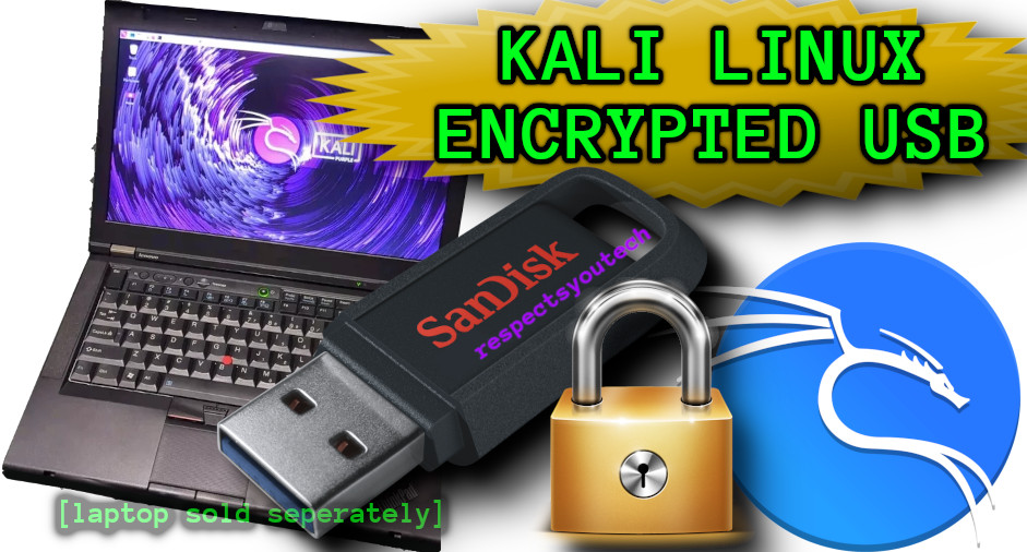 🛡️ Kali Linux 64GB (USB 3.0) Thumbdrive + 🔐 Disk Encrypt (Protects Files)