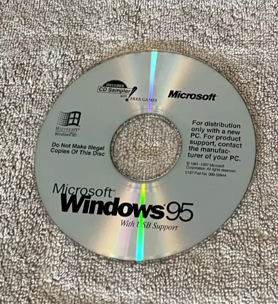 Microsoft Windows 95 CD – no key