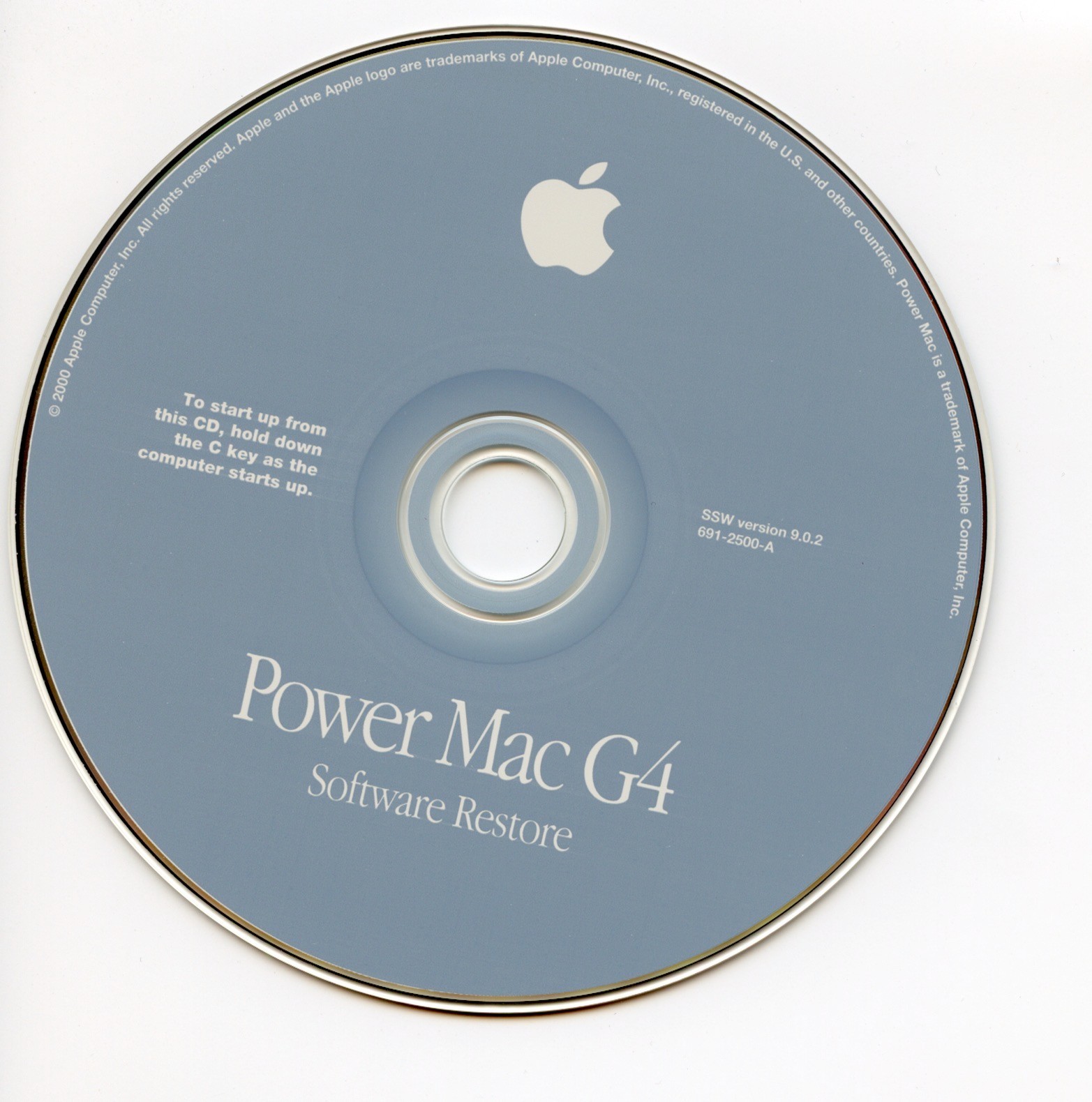 Apple Power Mac G4 Software Restore CD Version 9.0.2 691-2500-A