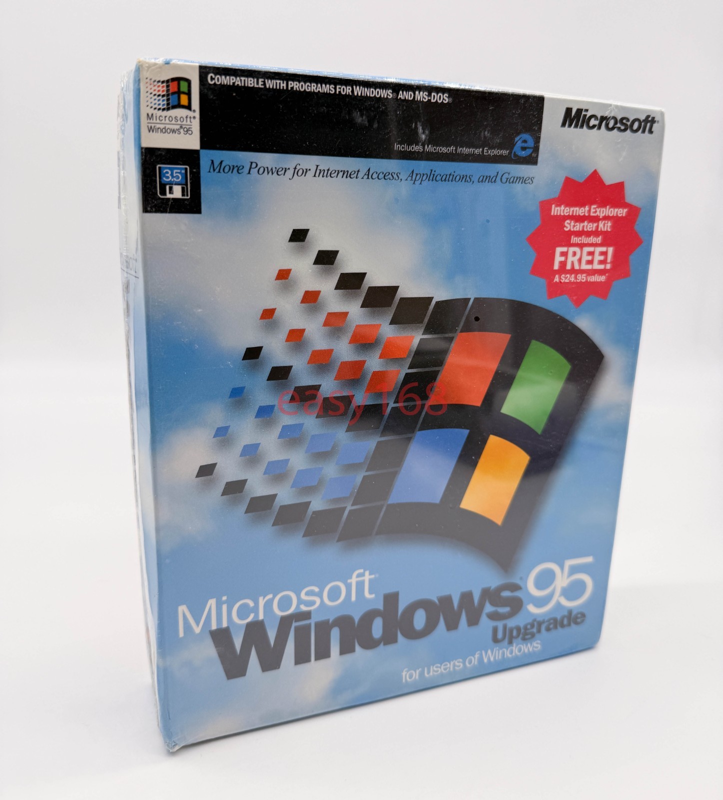 New Sealed Microsoft Windows 95 OS 3.5″ Floppy MS-DOS PCs 1995 USA HTF Upgrade