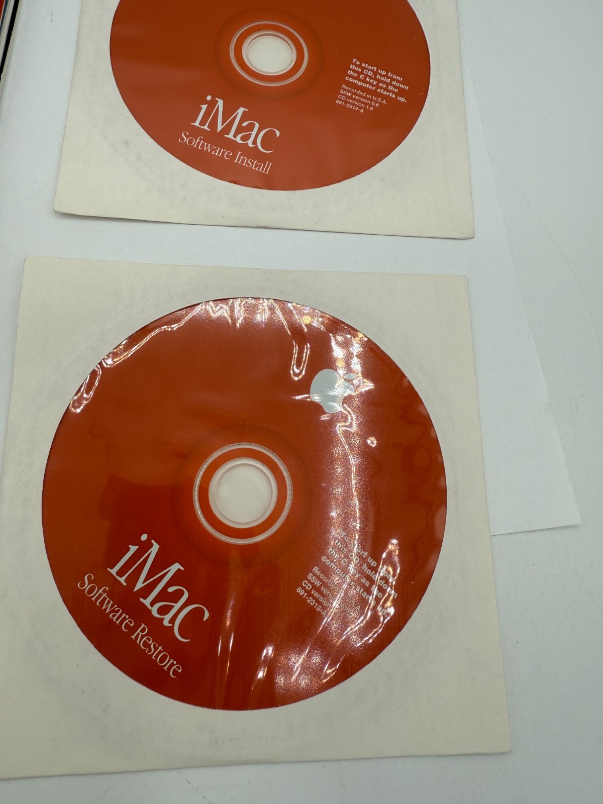 Apple Software Install Restore CDs SSW Version 8.6 from iMac G3 Tangerine Orange