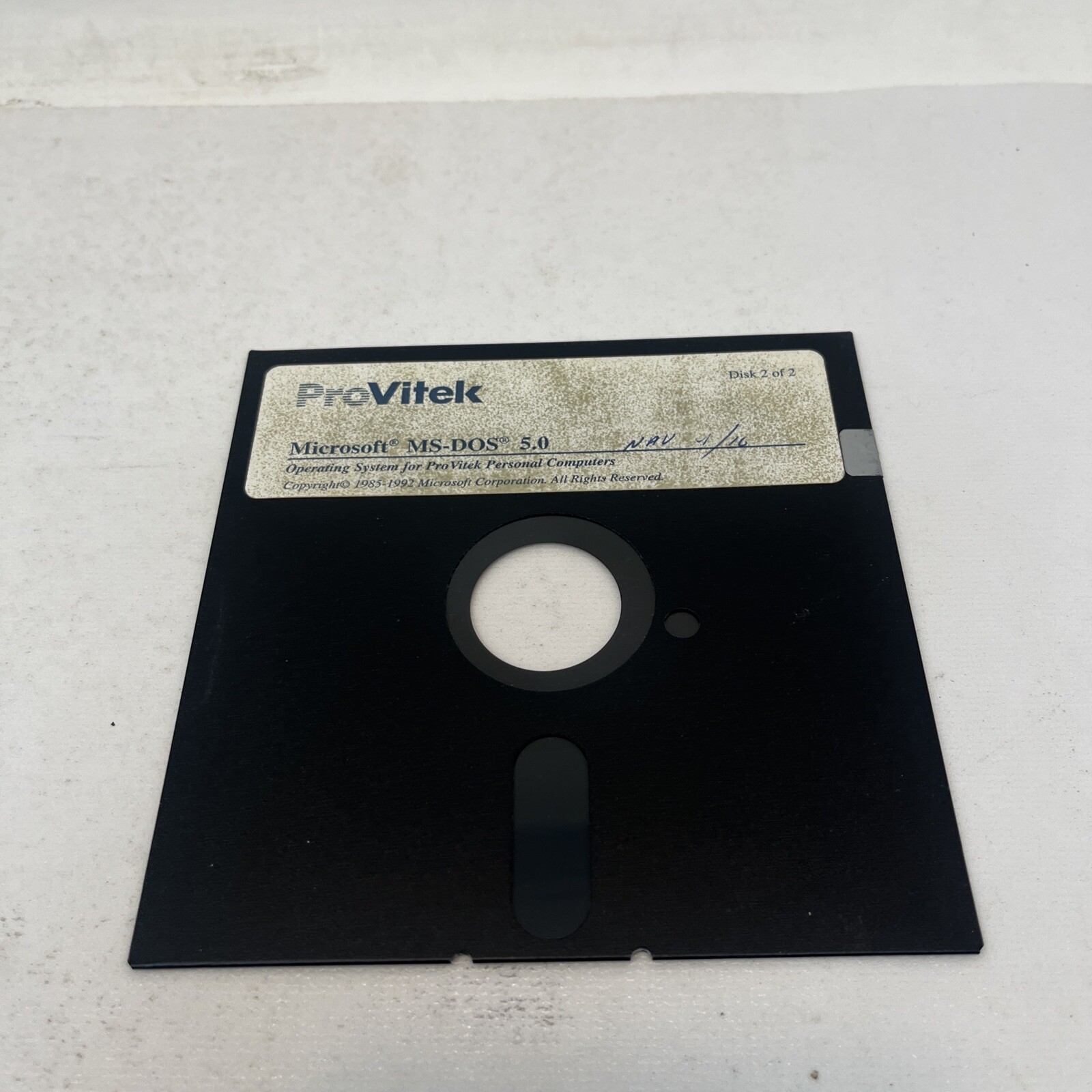 Vintage ProVitek Personal Computers 5.25″ Floppy Discs – Microsoft MS-DOS 5.0