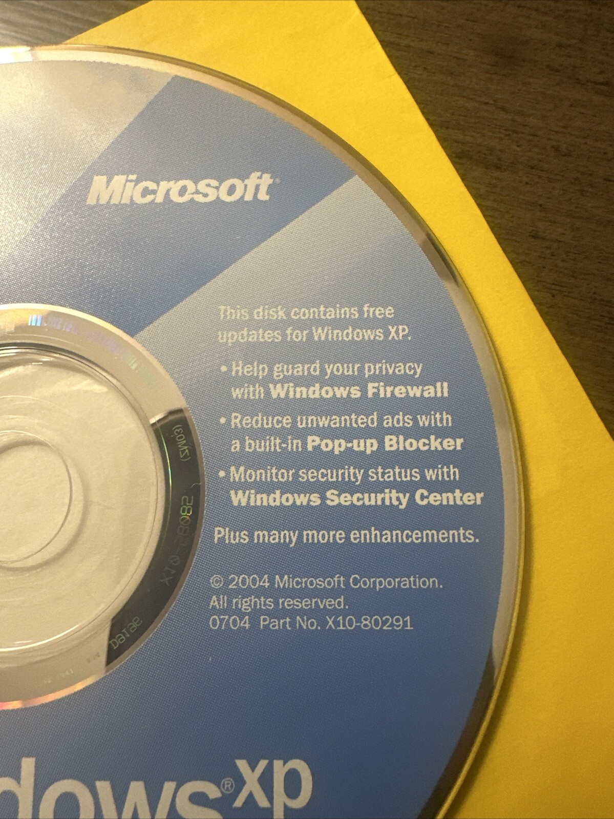 Microsoft Windows XP Service Pack 2 SP2 CD No Key Disc Only OEM Genuine