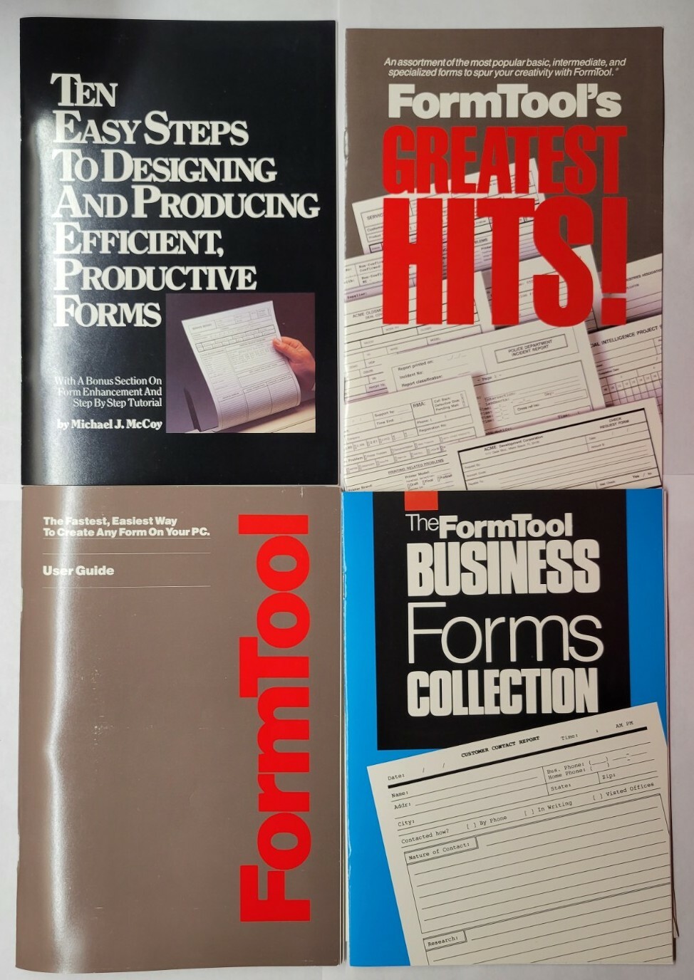 Formtool 1989 IBM PC Software 5 1/4″ Diskettes And Instruction Manuals