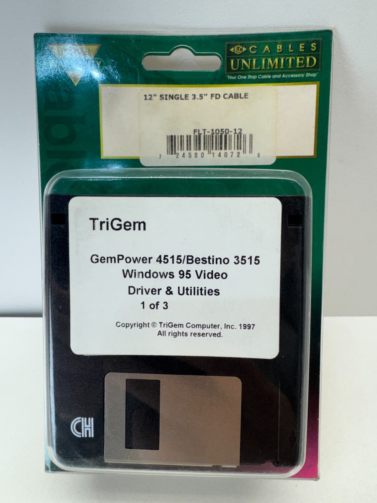 Vintage 3.5″ Floppy Disk Lot 9x TriGem Windows 95 Drivers Logitech BitWare DOS