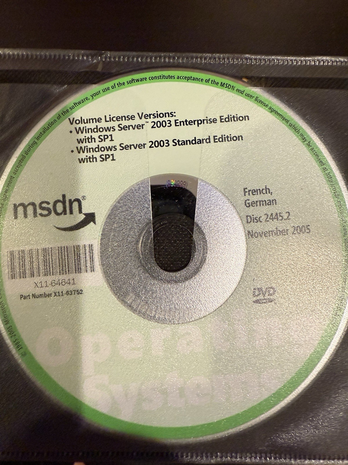 Windows Server 2003 French, German