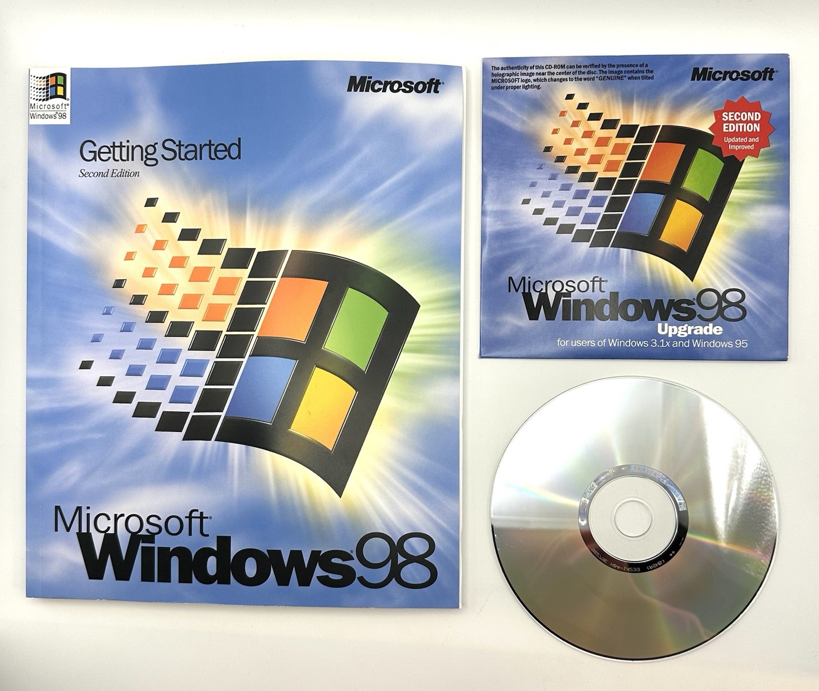 Microsoft Windows 98 Upgrade Second Edition CD Rom Manual Play Pack Software