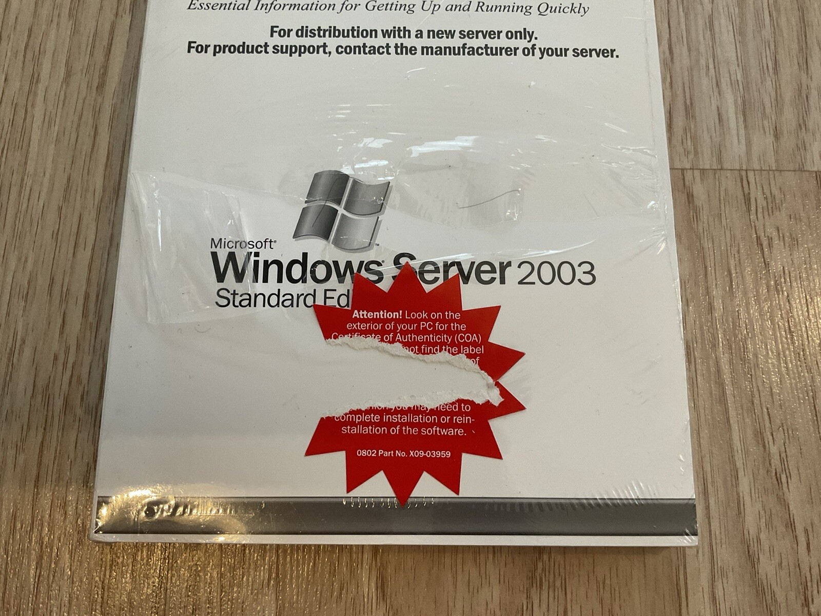 Microsoft Windows Server 2003 Standard Edition 1-4CPU with key NO DISK